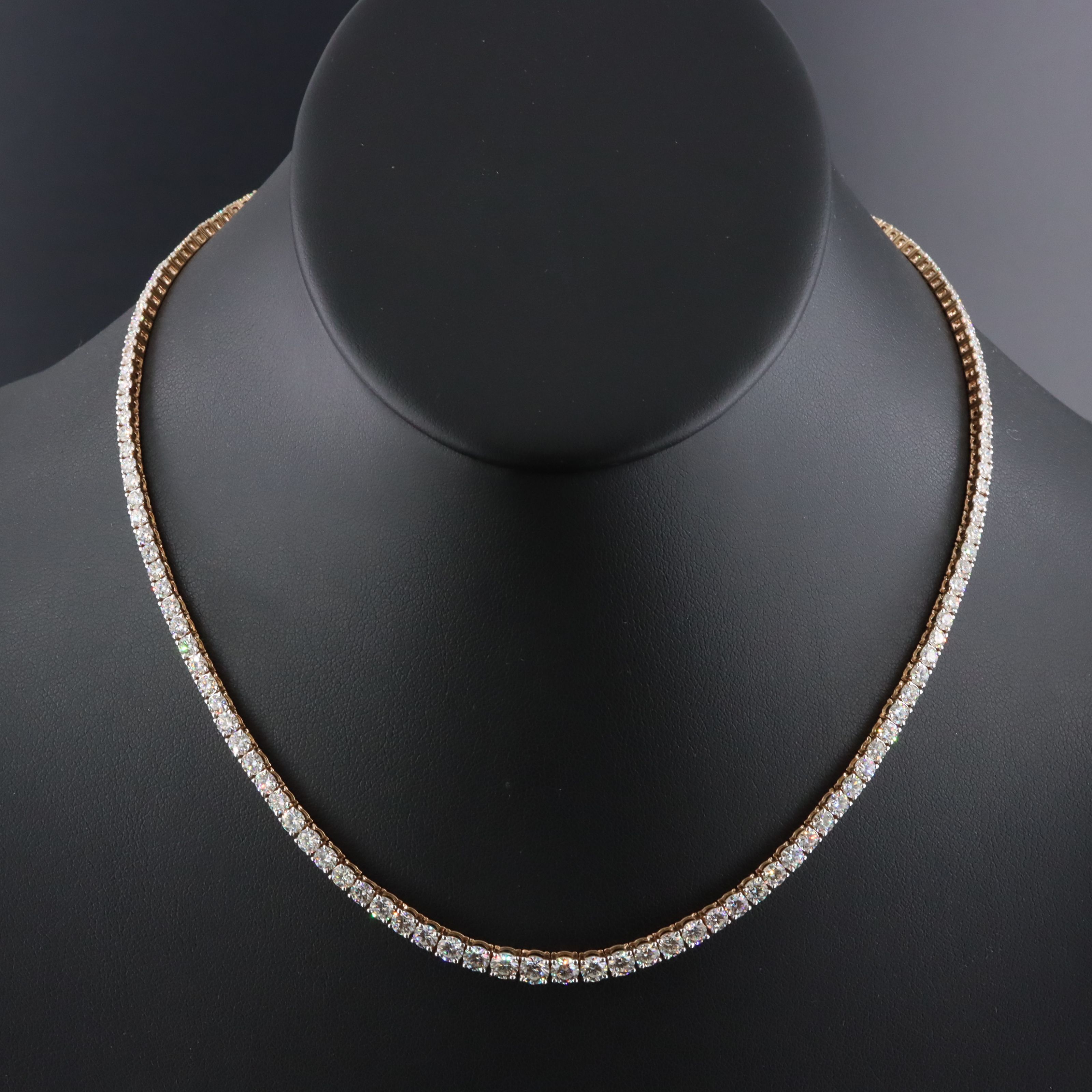 14K 10.08 CTW Diamond Riviera Necklace