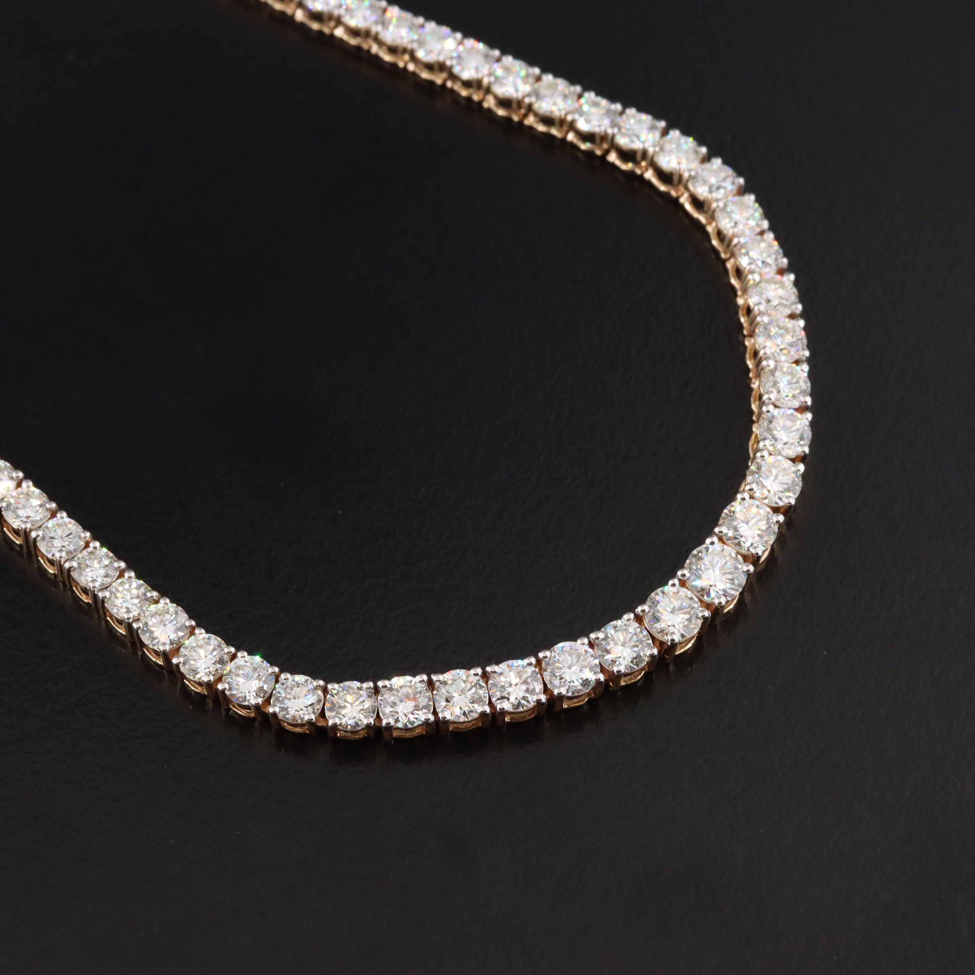 14K 10.08 CTW Diamond Riviera Necklace