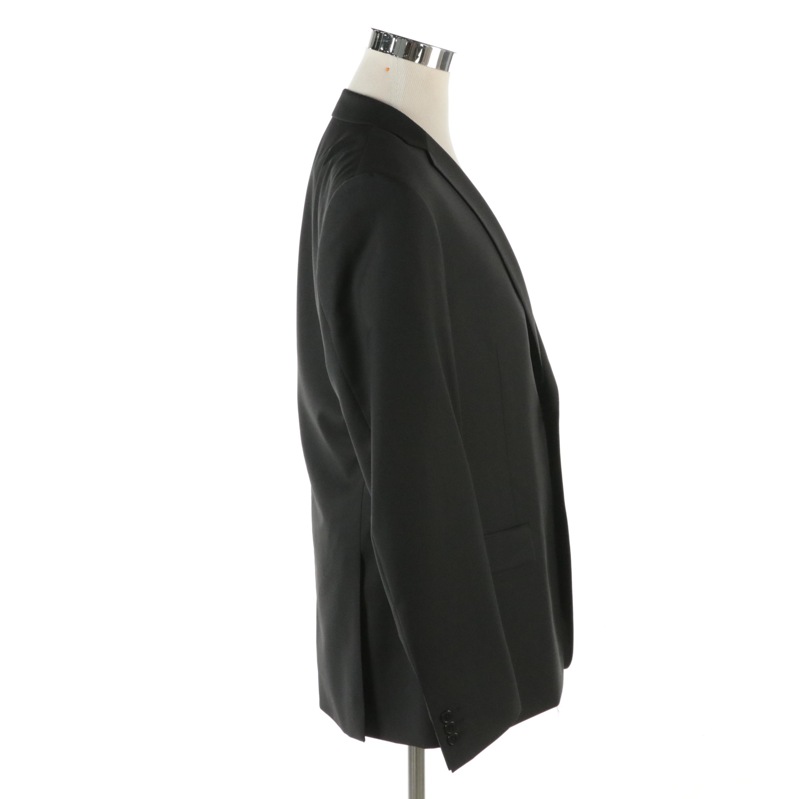 Men's Versace Collection Black Wool Blend Blazer, With Tag