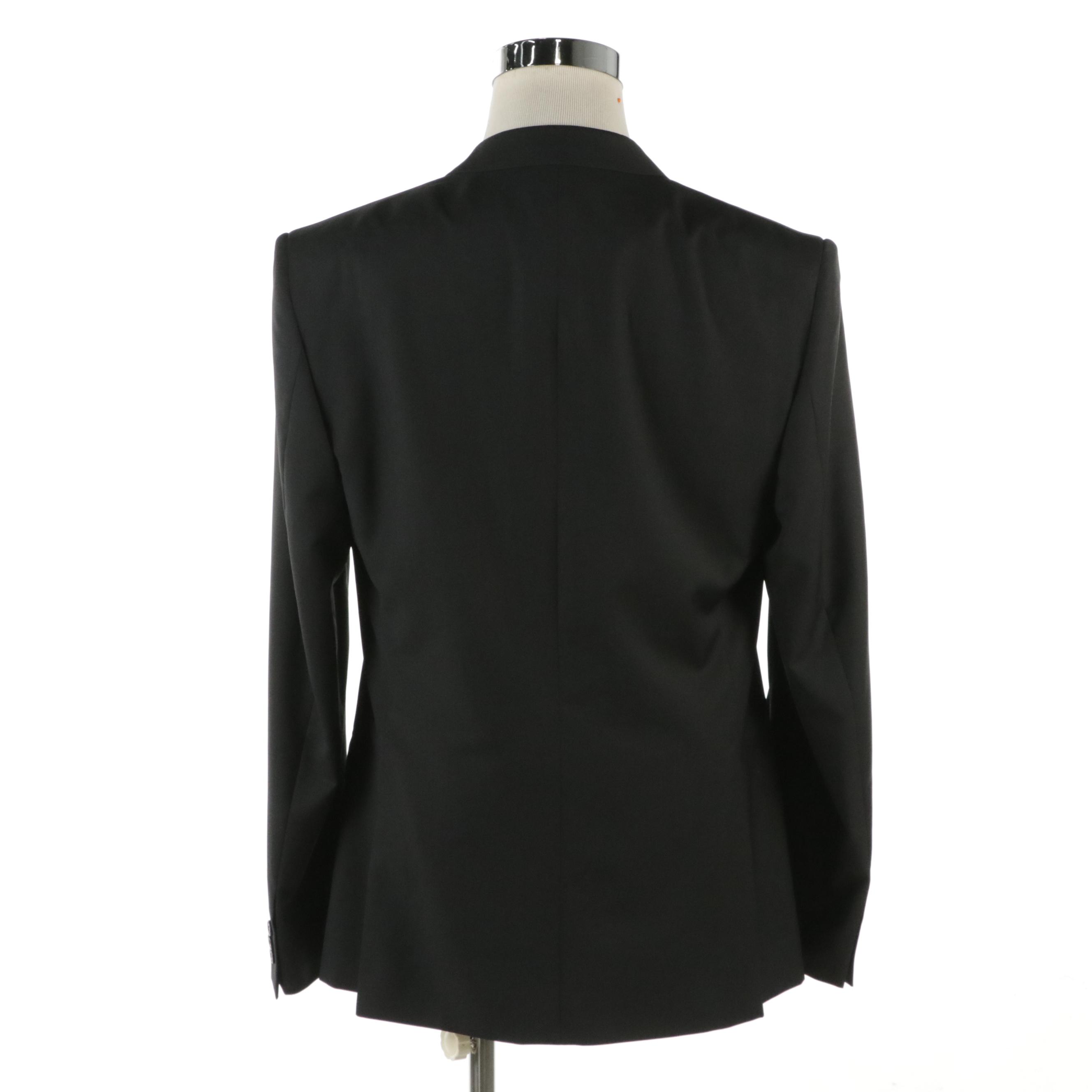 Men's Versace Collection Black Wool Blend Blazer, With Tag