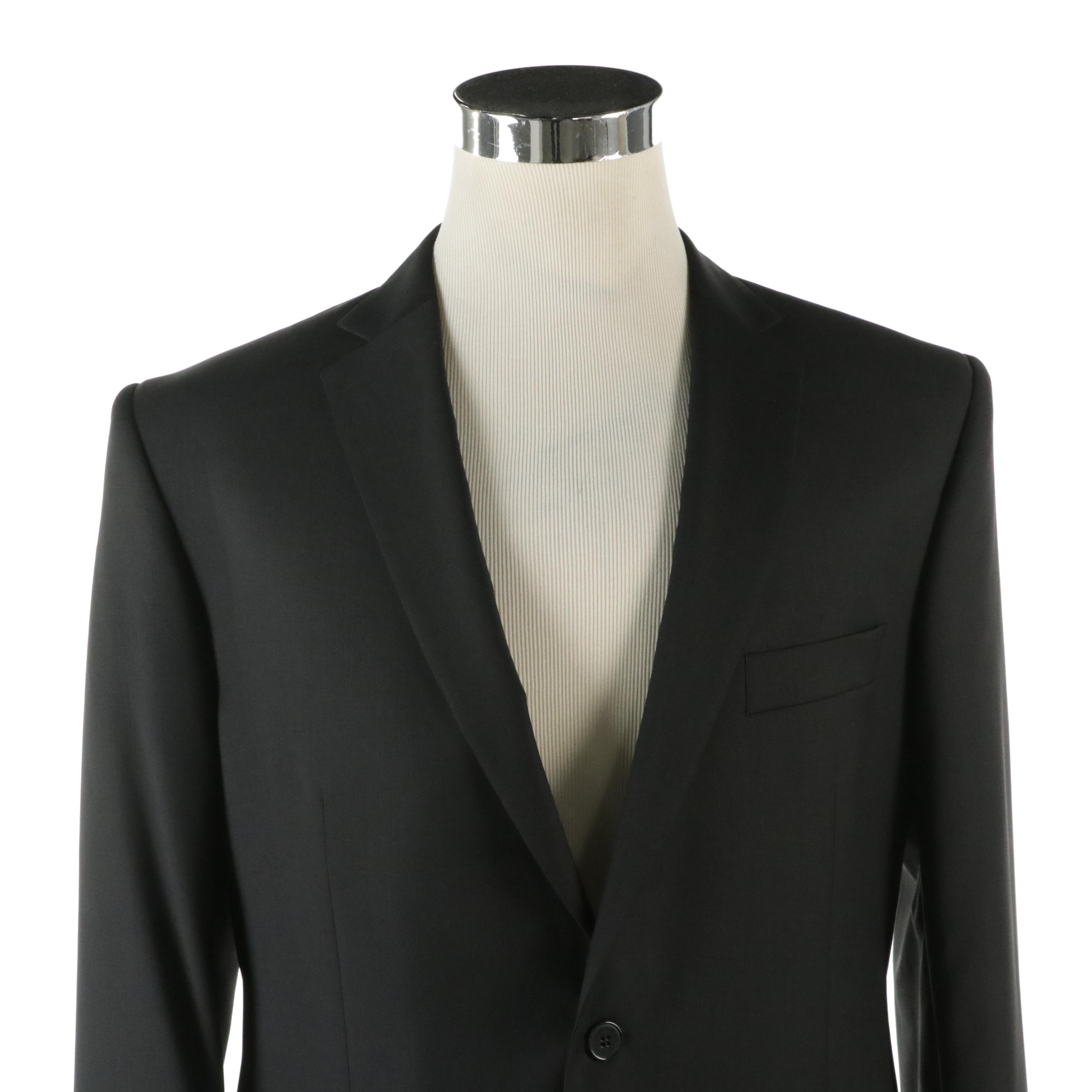 Men's Versace Collection Black Wool Blend Blazer, With Tag