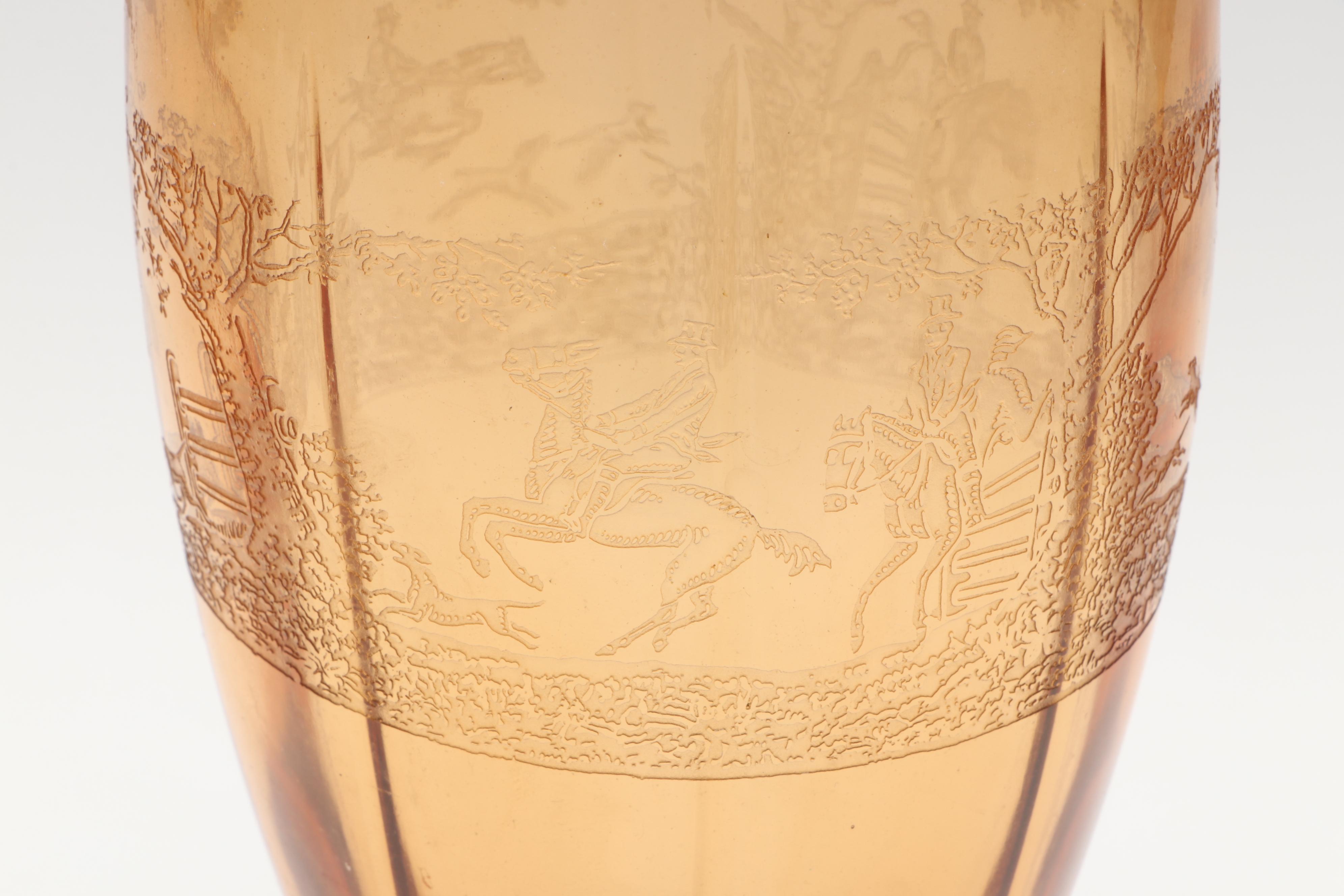 Murano Glass Elephant Stem Martini Glass with Other Tumblers and Cocktail Shaker