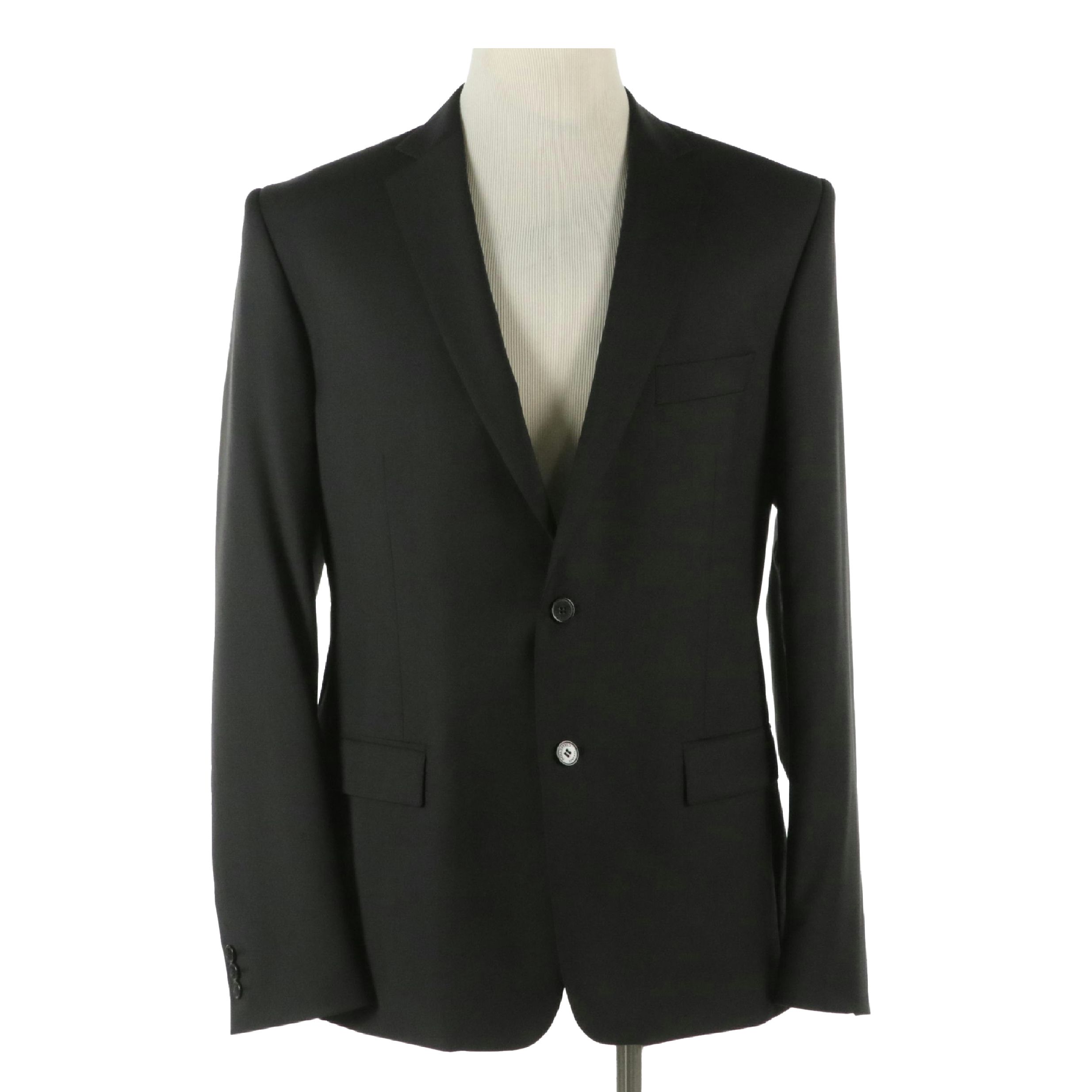 Men's Versace Collection Black Wool Blend Blazer, With Tag