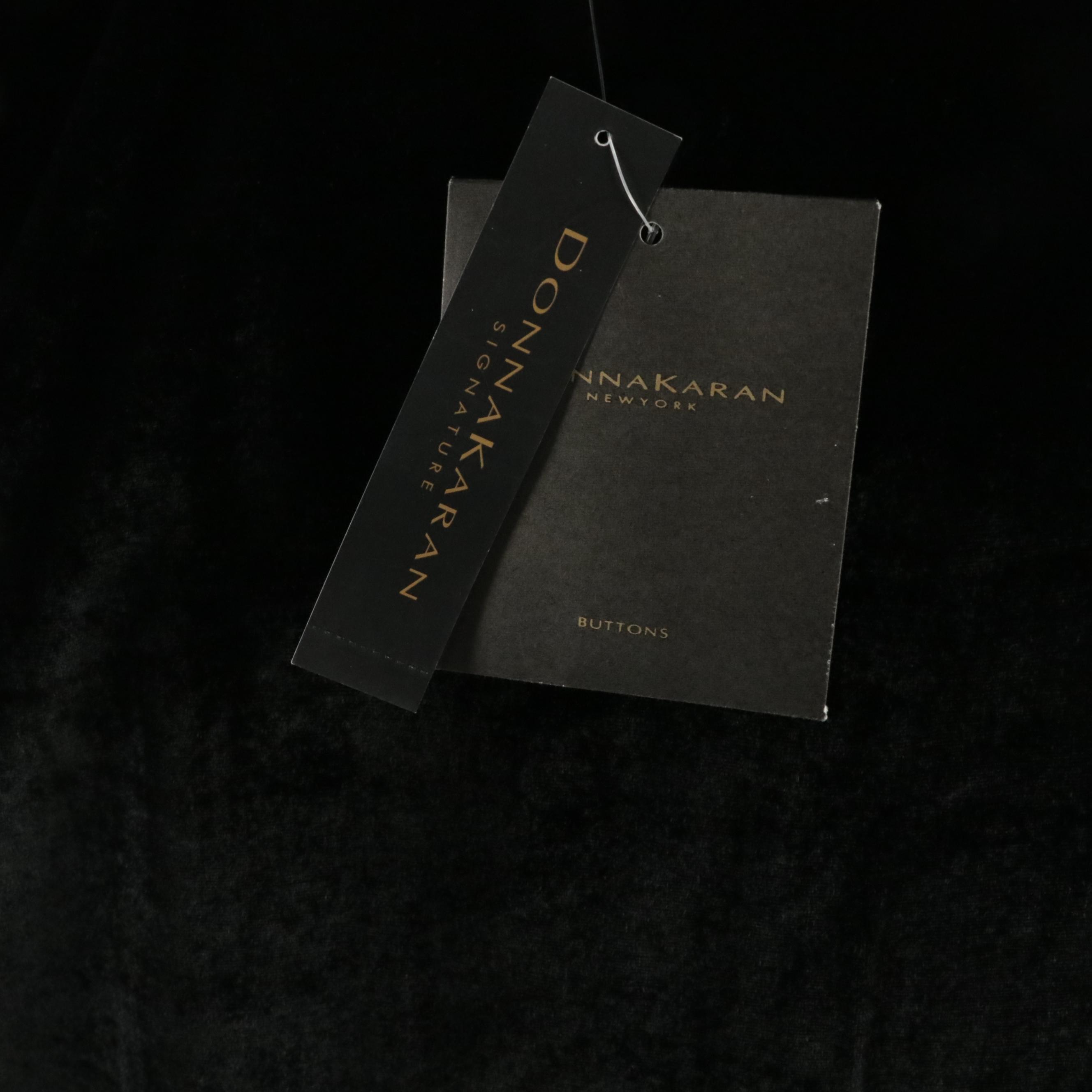 Donna Karan Signature Black Cashmere Sleeveless Top and Cardigan with Red Pants