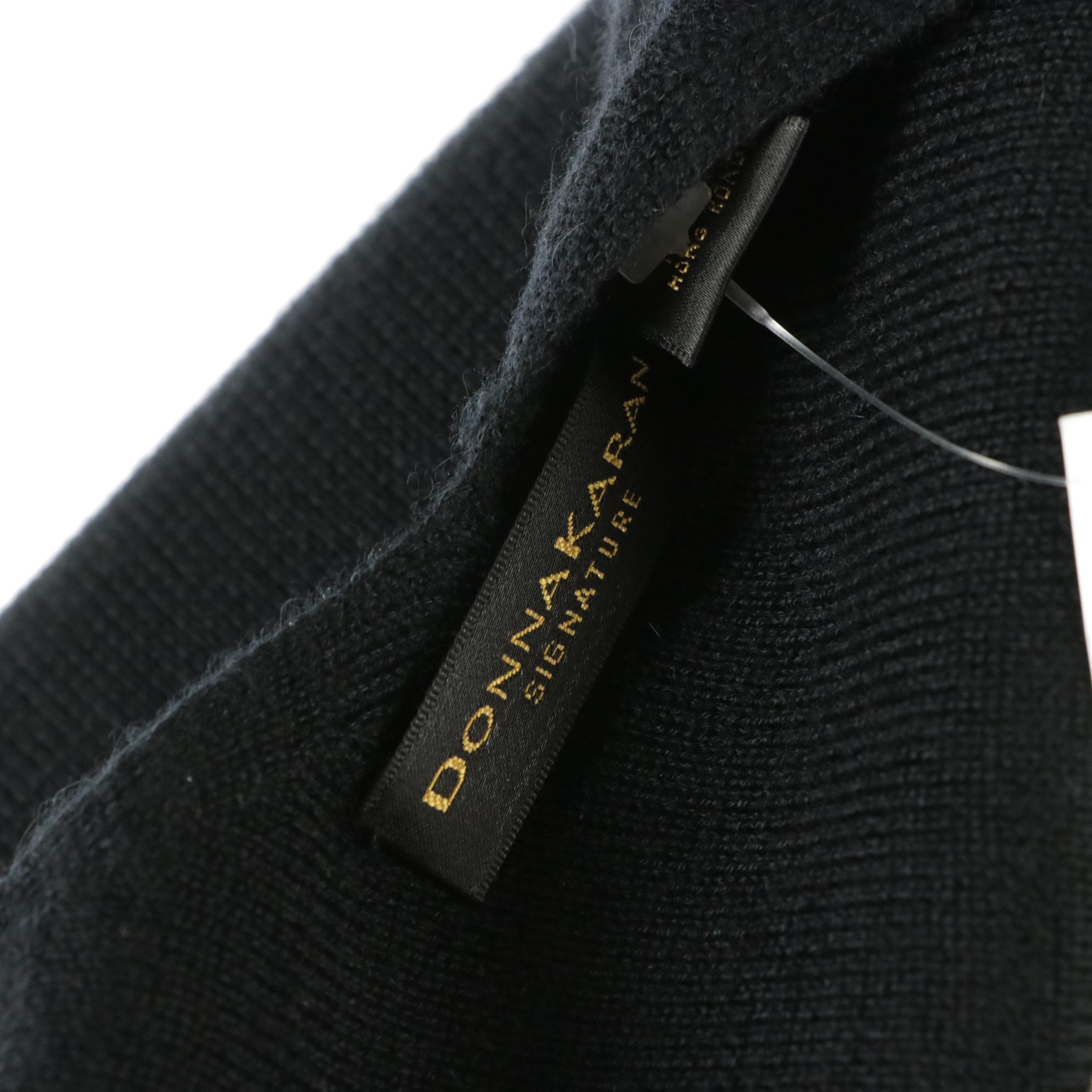 Donna Karan Signature Black Cashmere Sleeveless Top and Cardigan with Red Pants