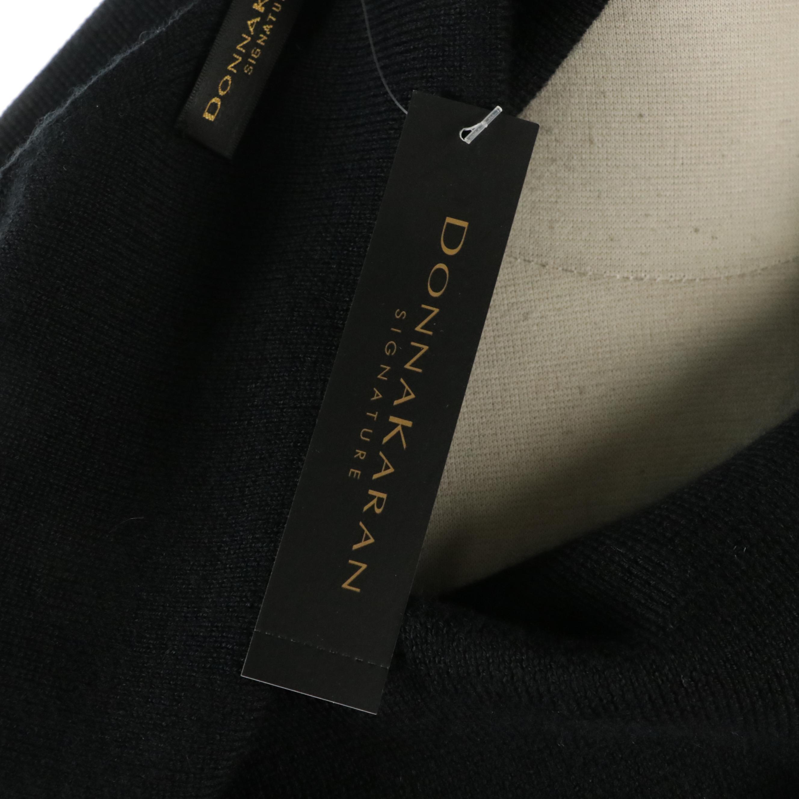 Donna Karan Signature Black Cashmere Sleeveless Top and Cardigan with Red Pants