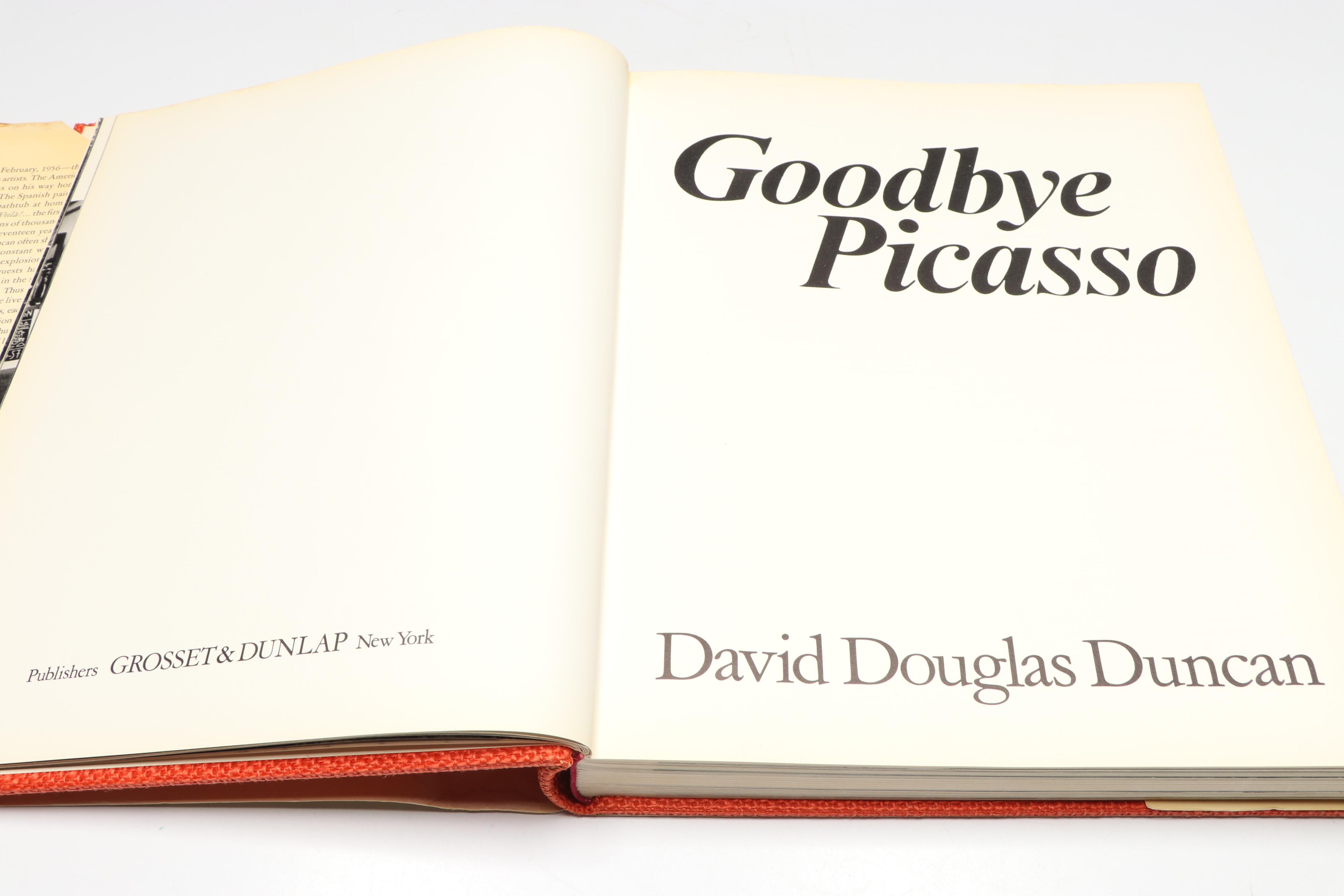 First Edition "Goodbye Picasso" by David Douglas Duncan, 1974