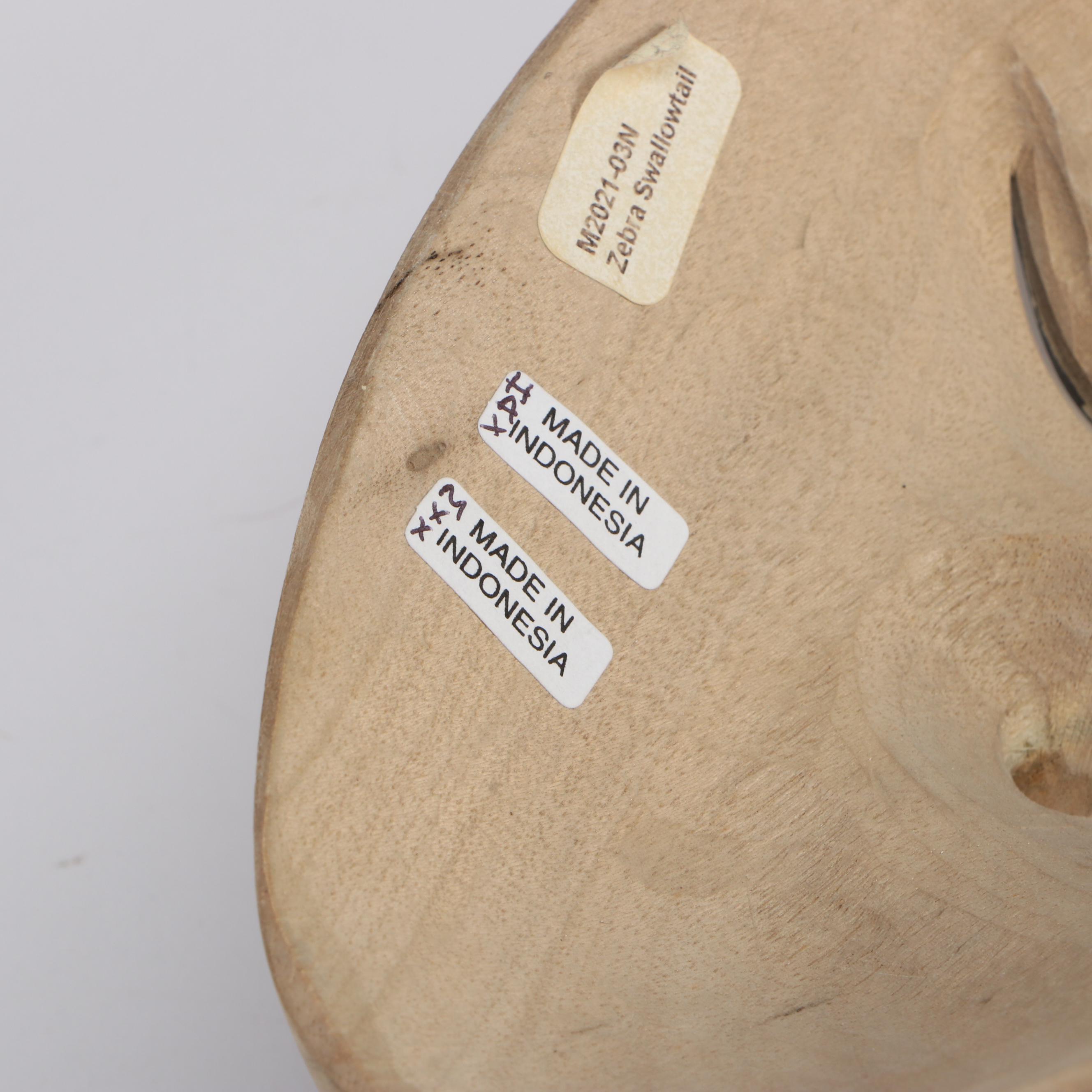 Three Indonesian Hand-Carved Wooden Souvenir Wall Masks