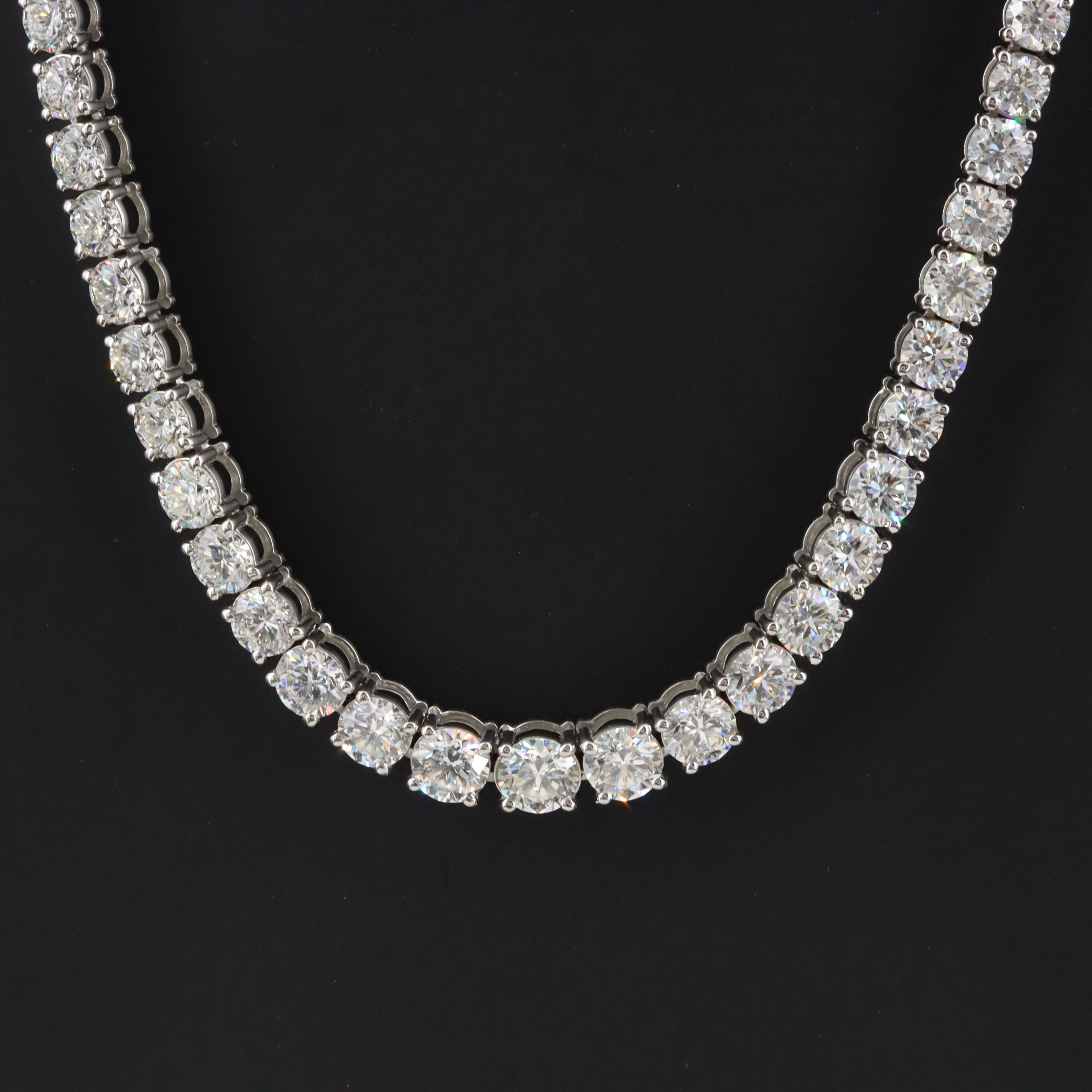Platinum 9.95 CTW Diamond Riviera Necklace