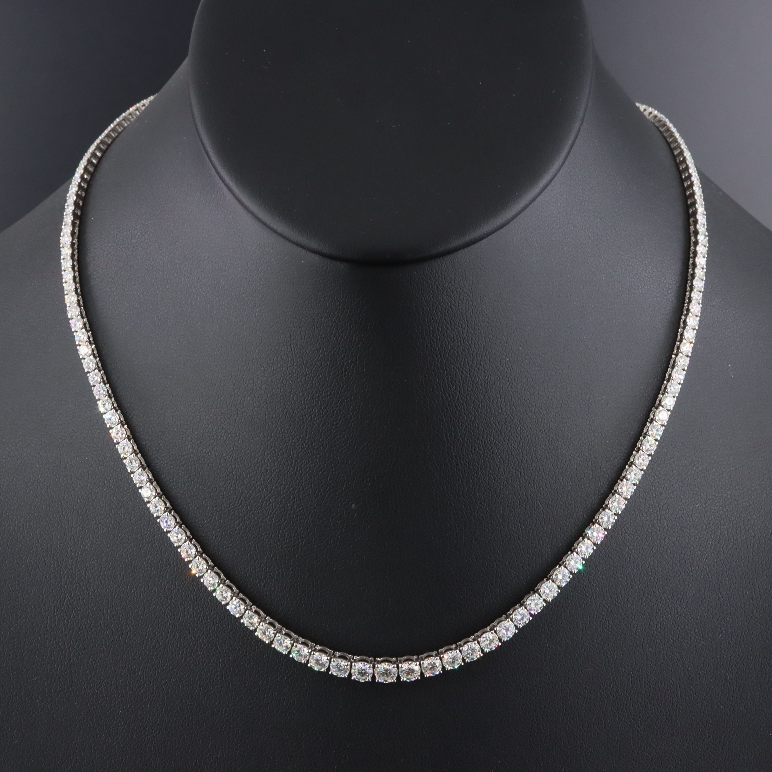 Platinum 9.95 CTW Diamond Riviera Necklace