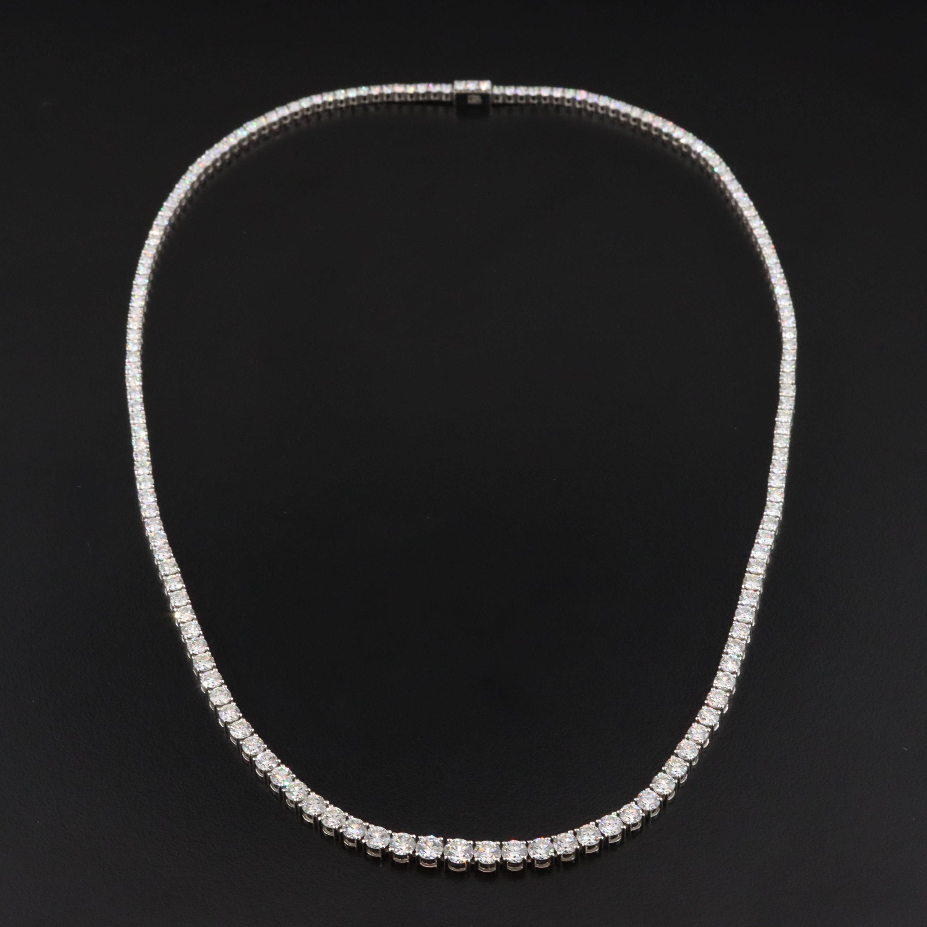 Platinum 9.95 CTW Diamond Riviera Necklace