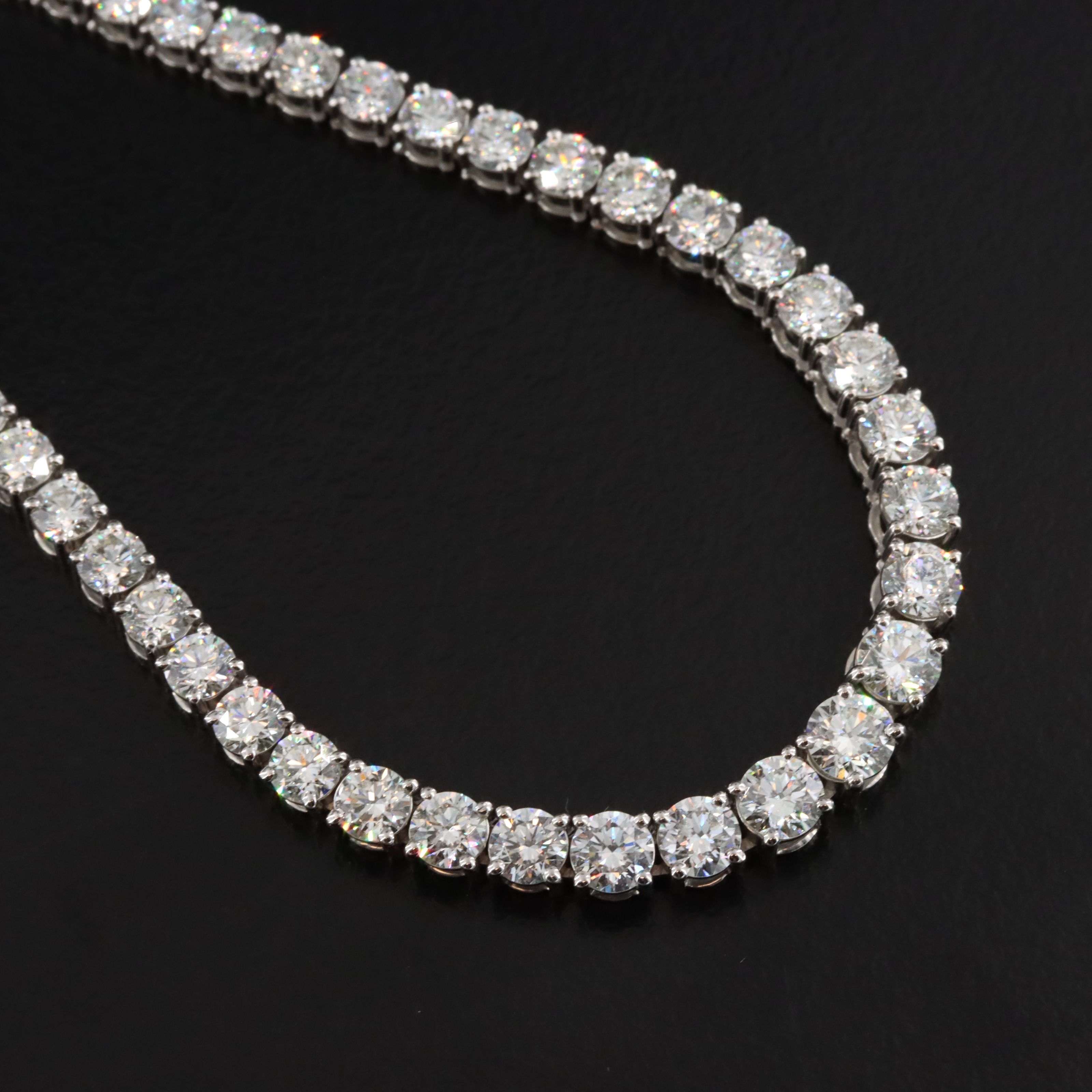 Platinum 9.95 CTW Diamond Riviera Necklace