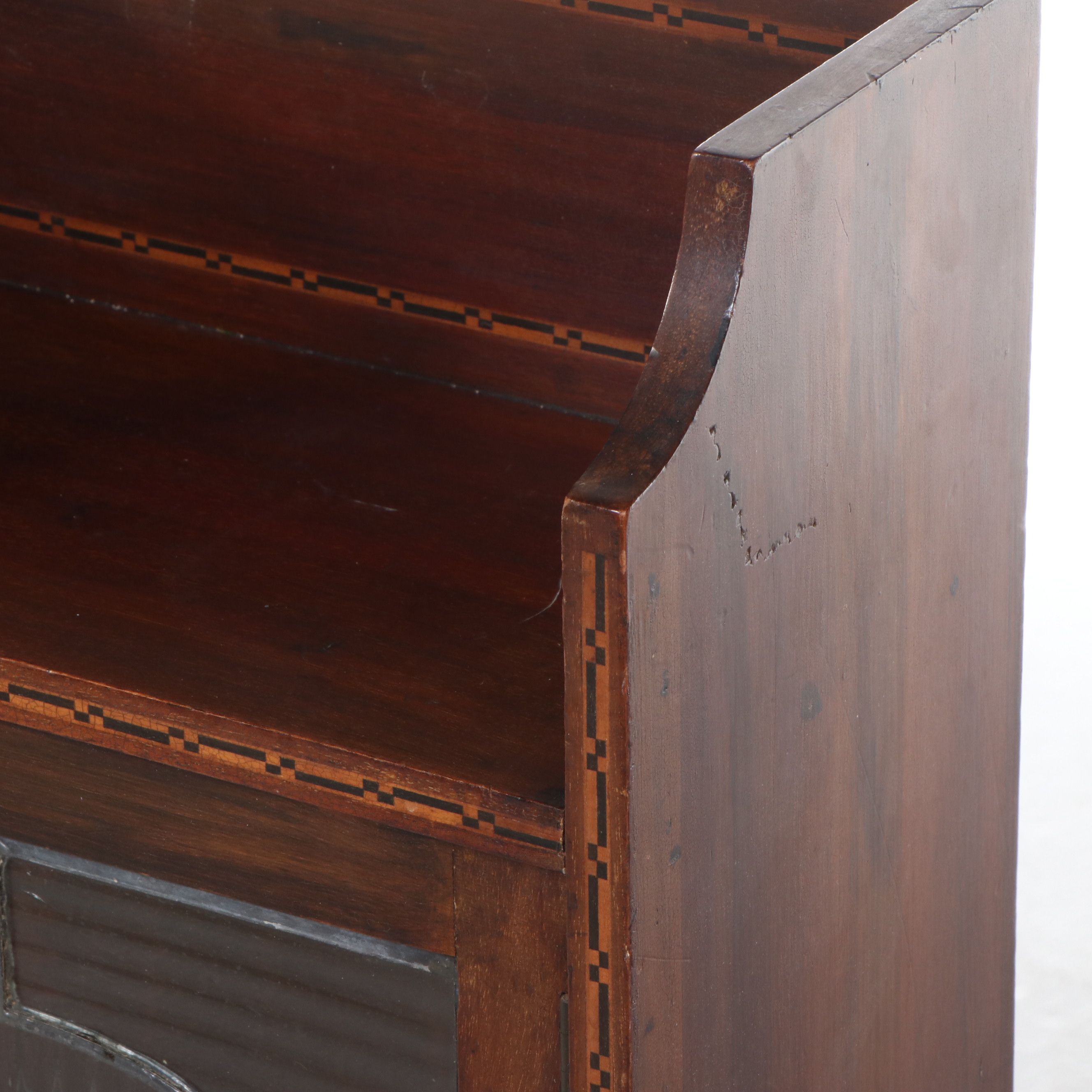 Edwardian Banded Mahogany Bookcase, Early 20th Century