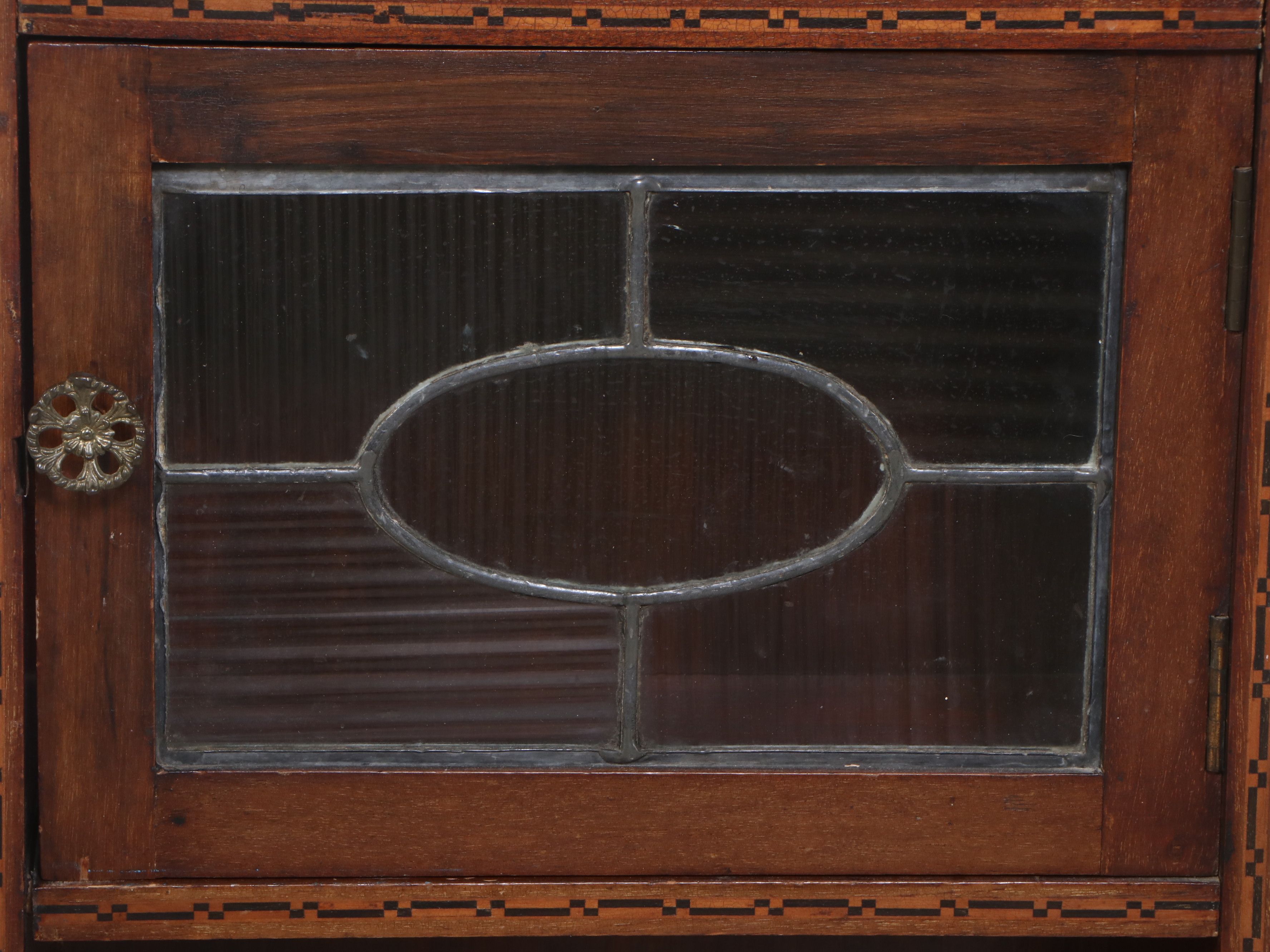 Edwardian Banded Mahogany Bookcase, Early 20th Century
