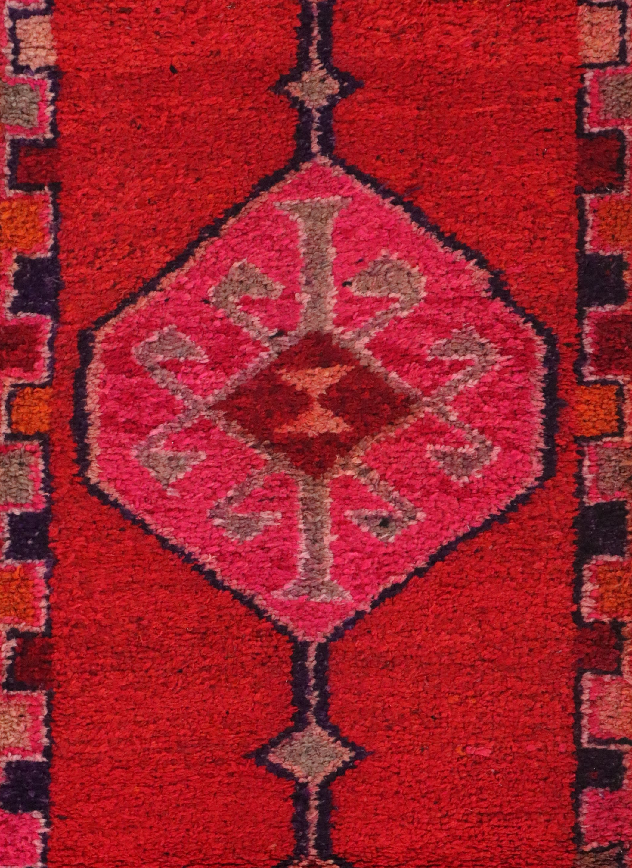 3'4 x 12' Hand-Knotted Turkish Village Long Rug