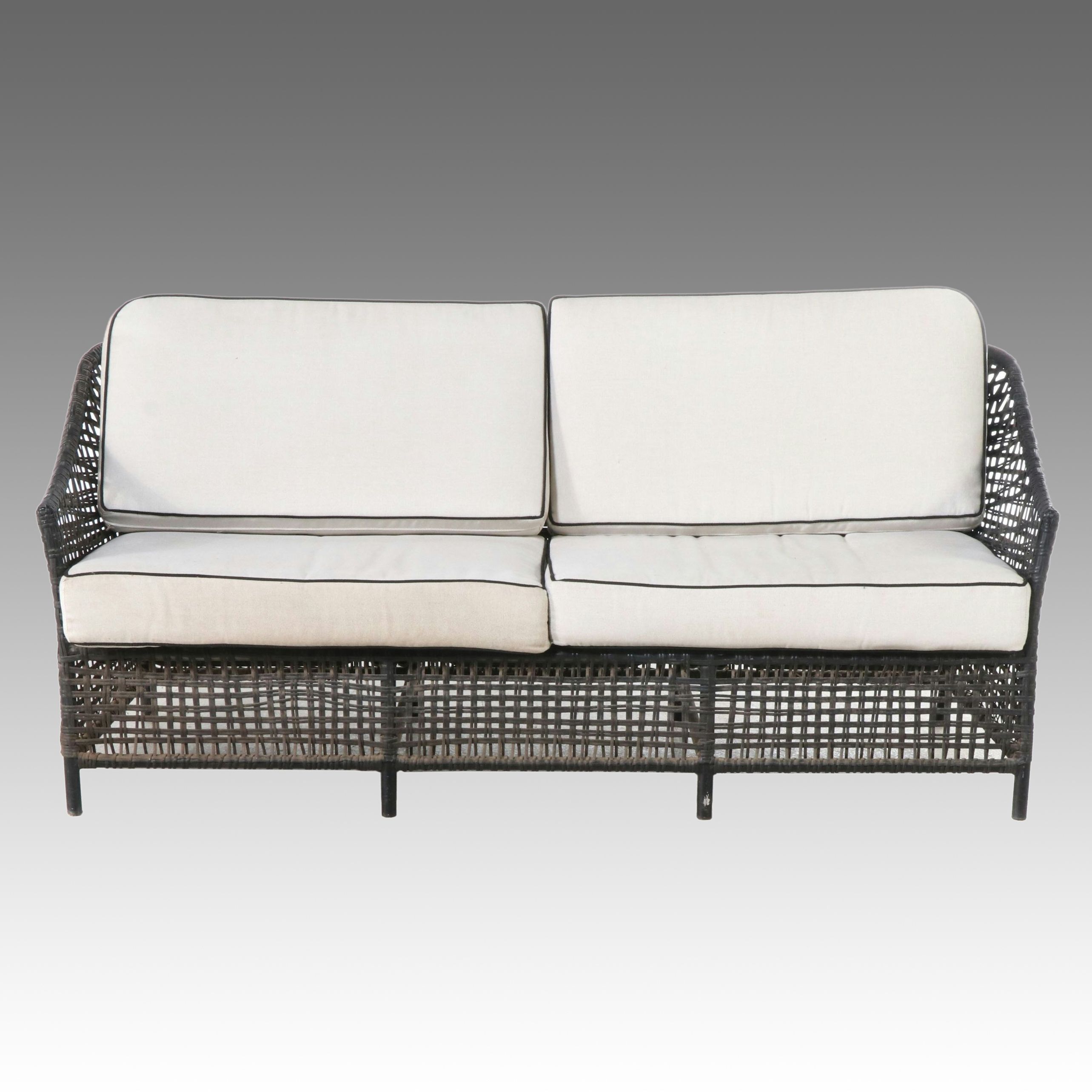 Woven Resin Wicker Patio Sofa