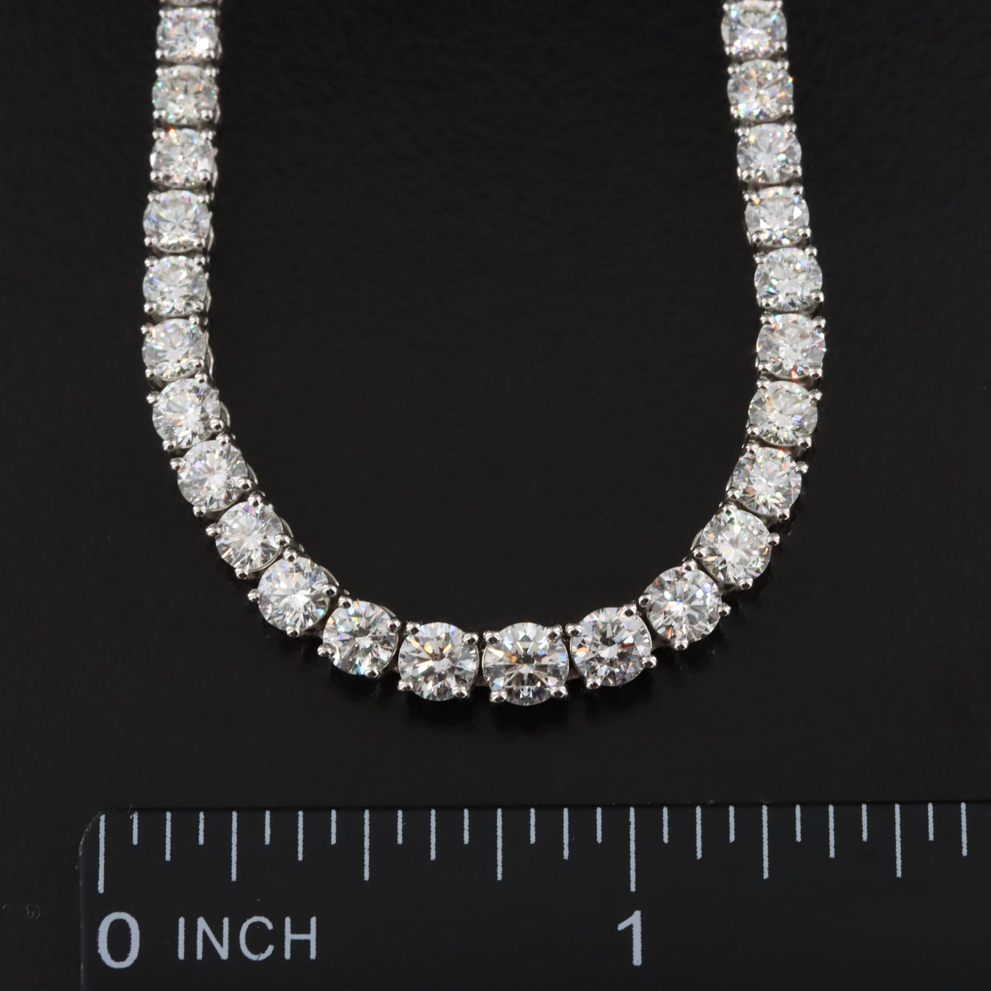 Platinum 10.01 CTW Diamond Riviera Necklace
