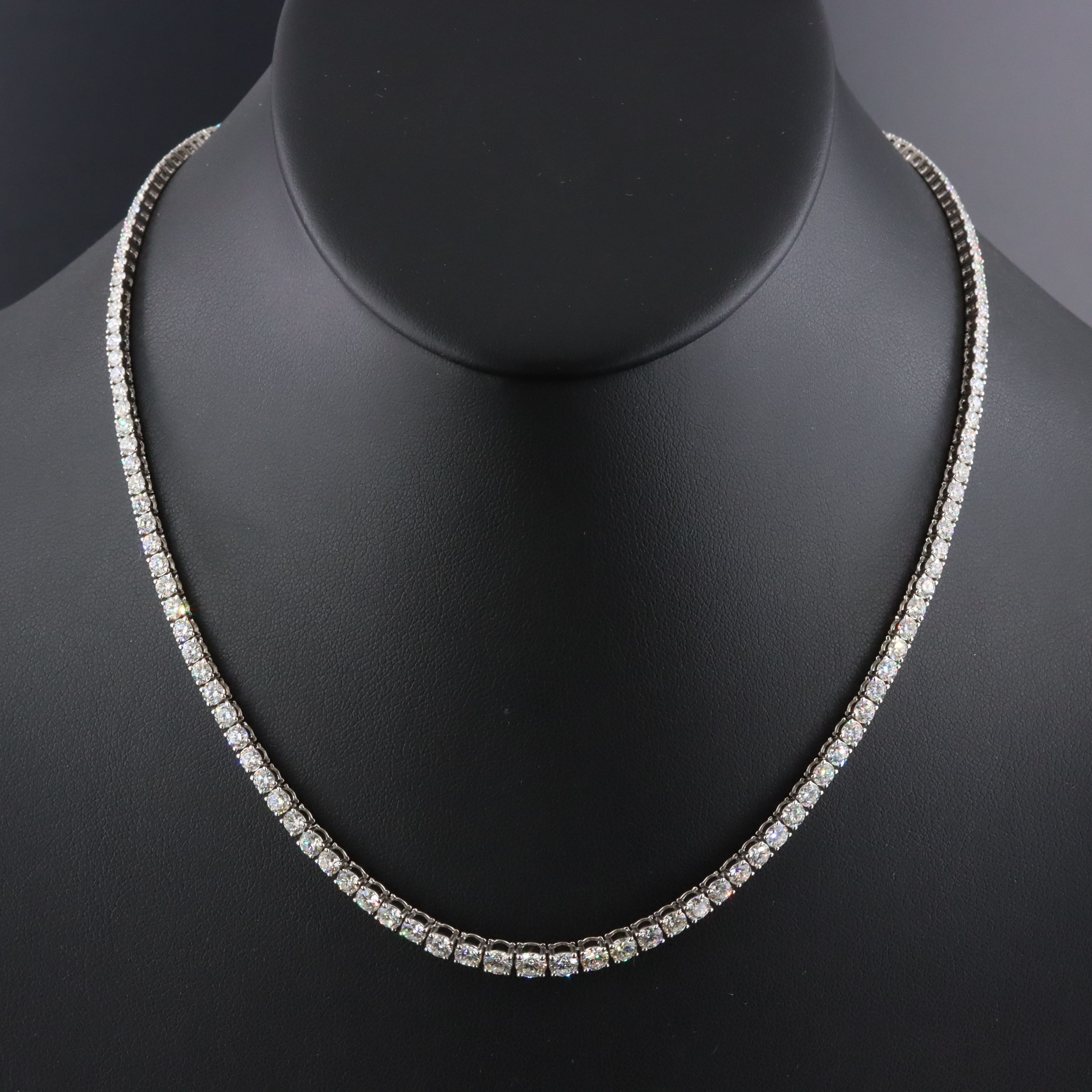 Platinum 10.01 CTW Diamond Riviera Necklace