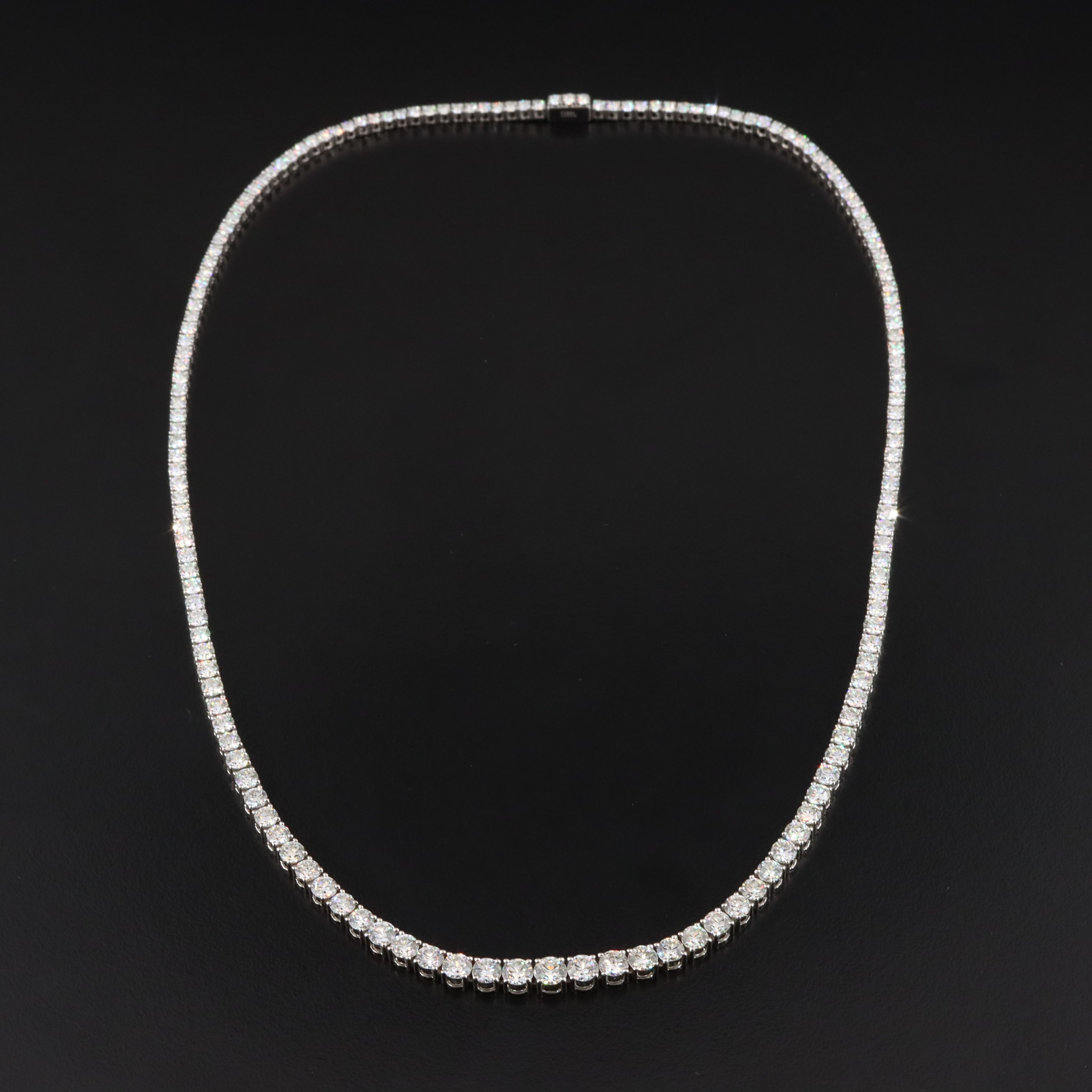 Platinum 10.01 CTW Diamond Riviera Necklace
