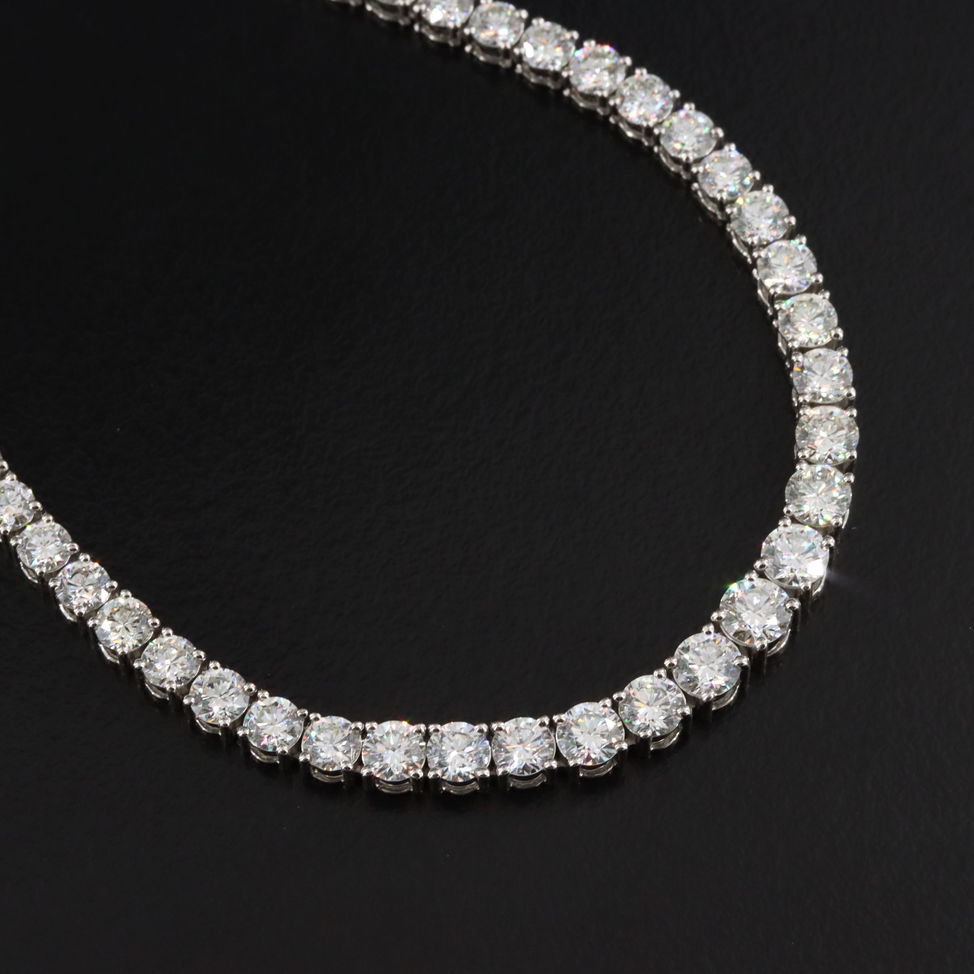 Platinum 10.01 CTW Diamond Riviera Necklace
