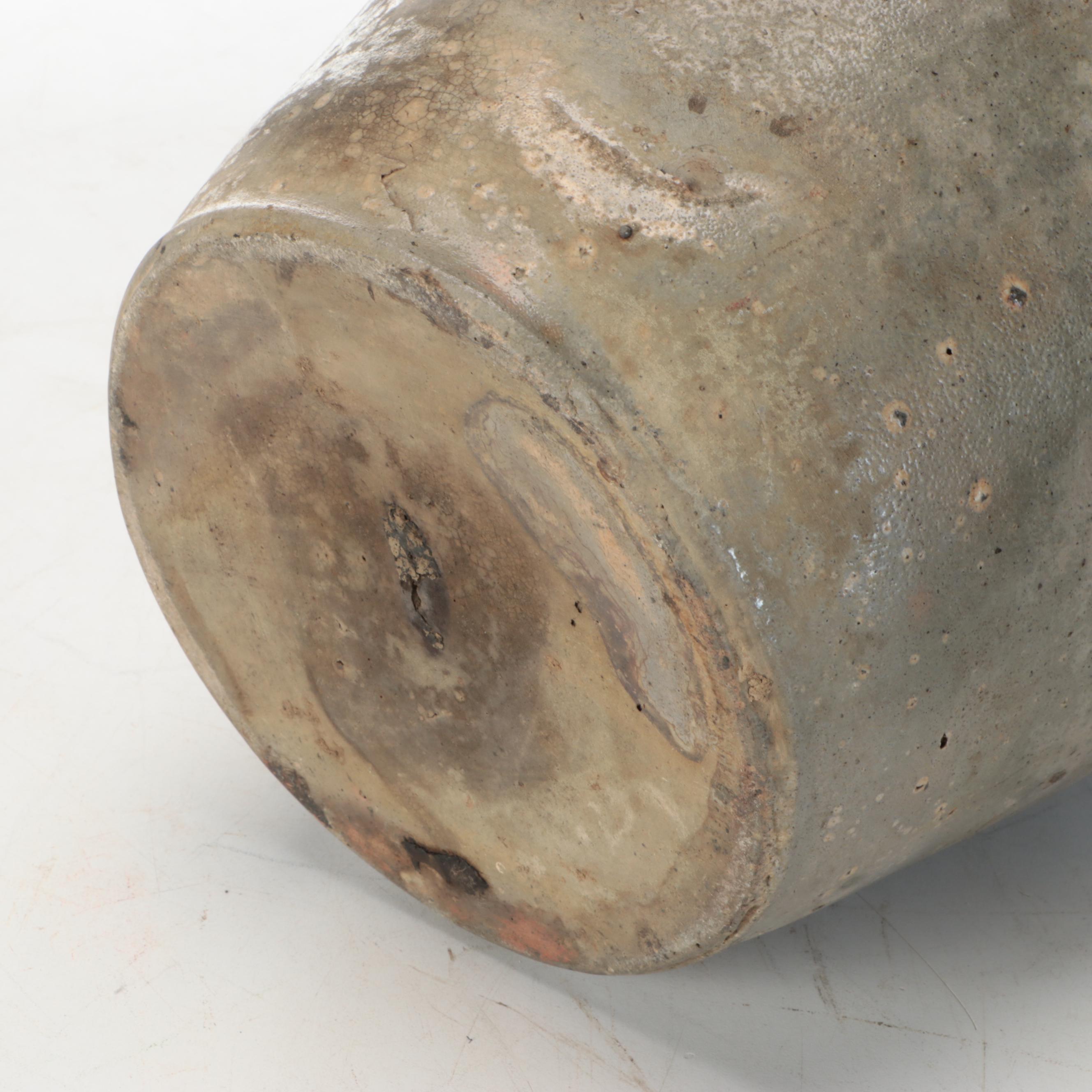 American Salt-Glazed and Cobalt Beehive Jug with Rockdale and Other Stoneware