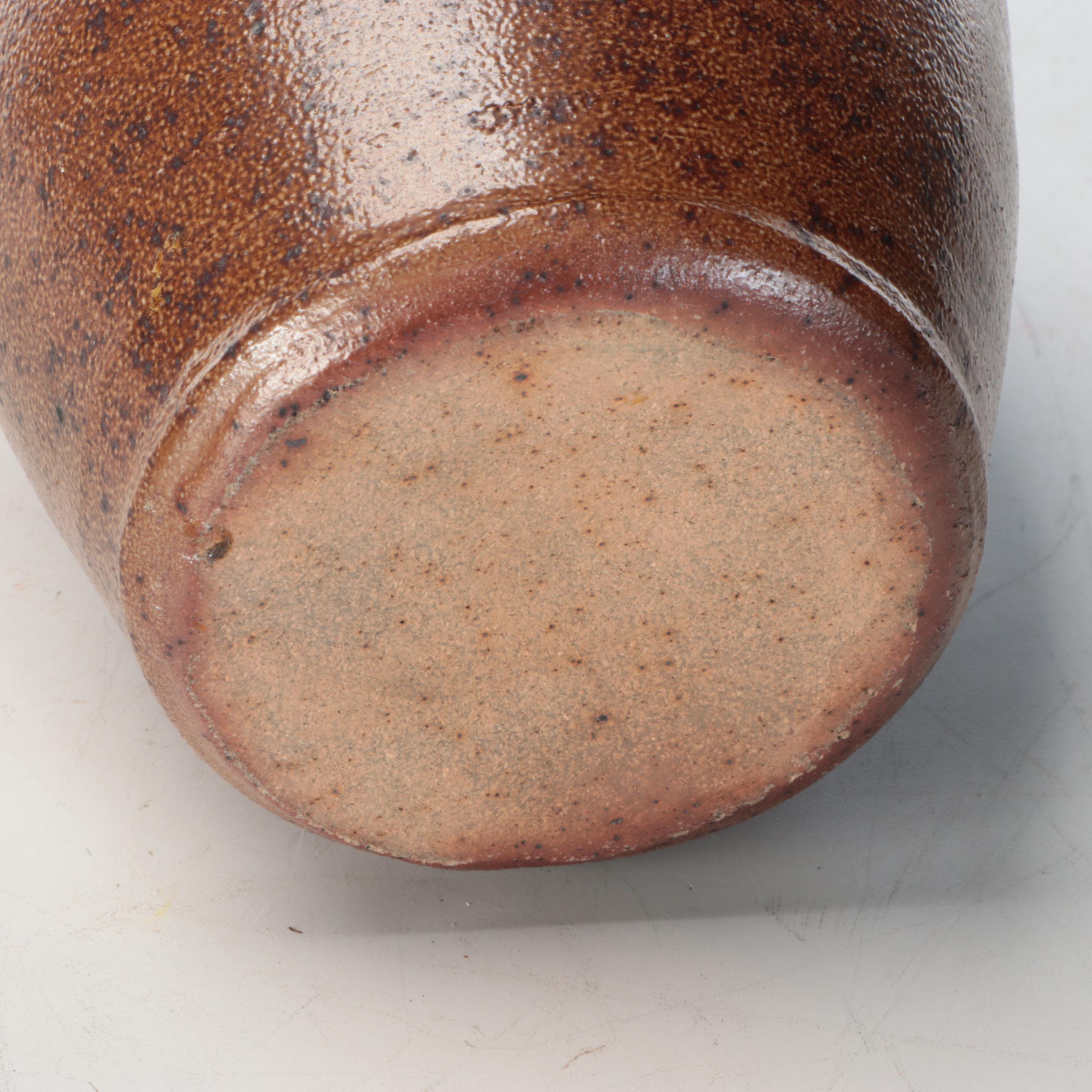 American Salt-Glazed and Cobalt Beehive Jug with Rockdale and Other Stoneware