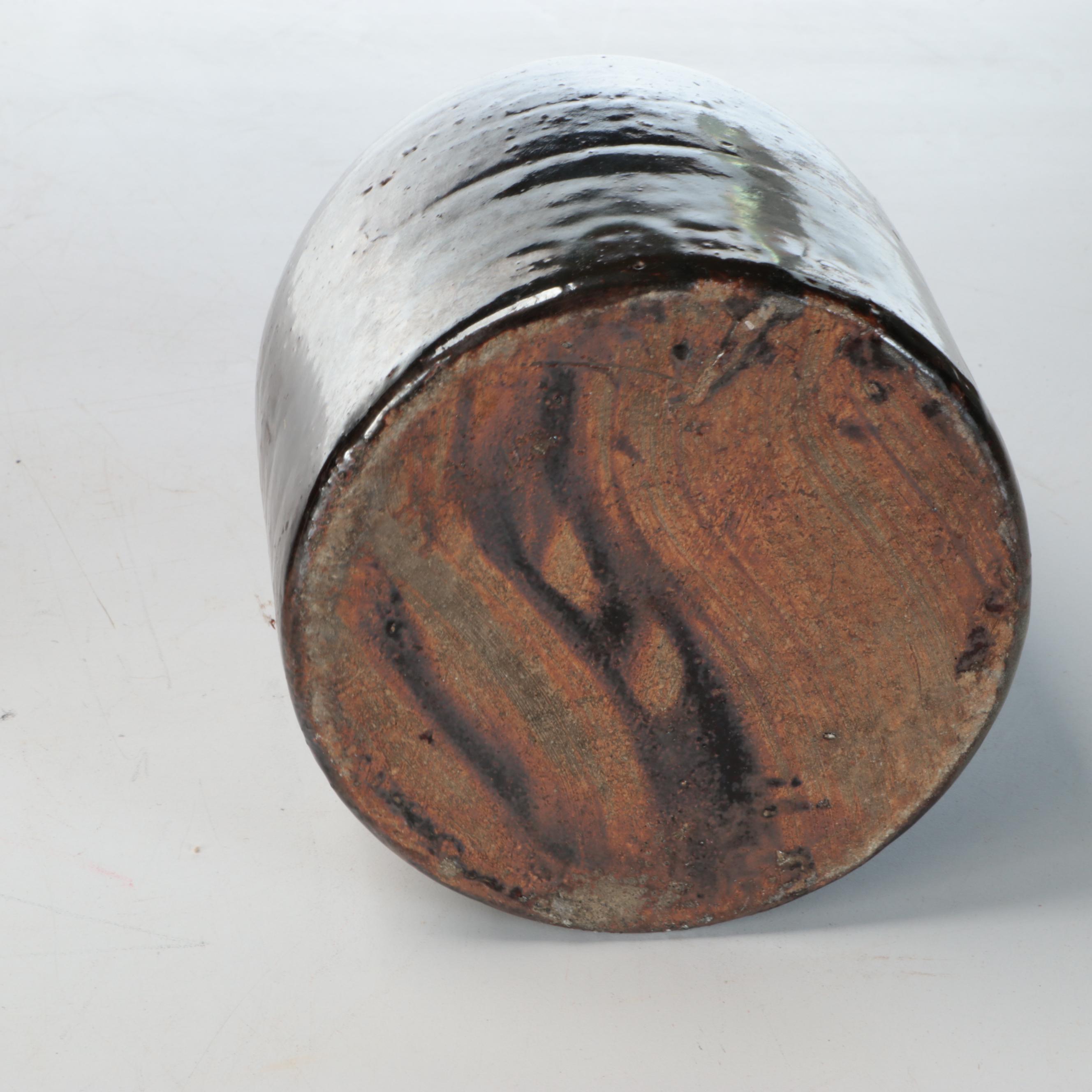 American Salt-Glazed and Cobalt Beehive Jug with Rockdale and Other Stoneware