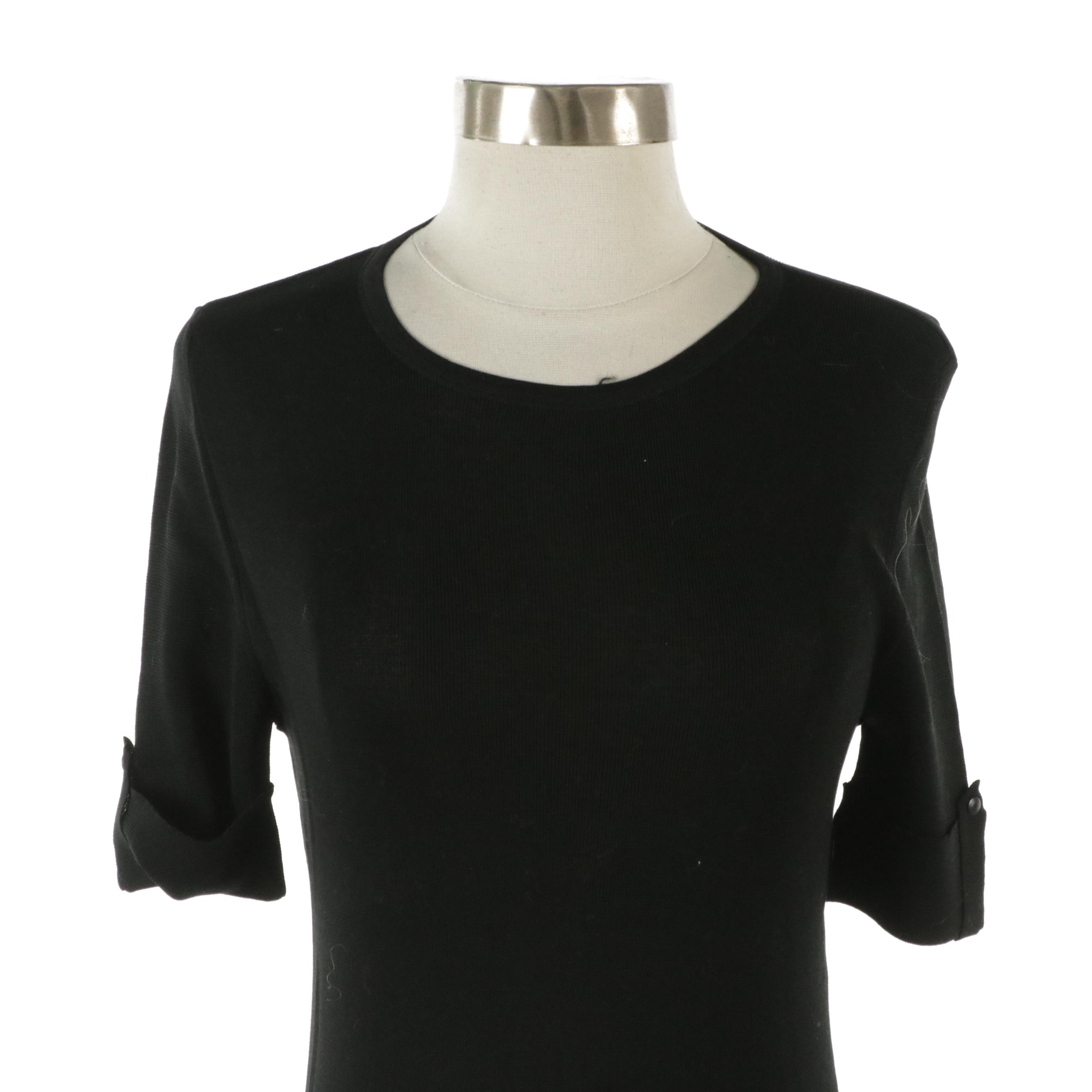 Gucci Black Cotton Stretchy Knit Top with Tags
