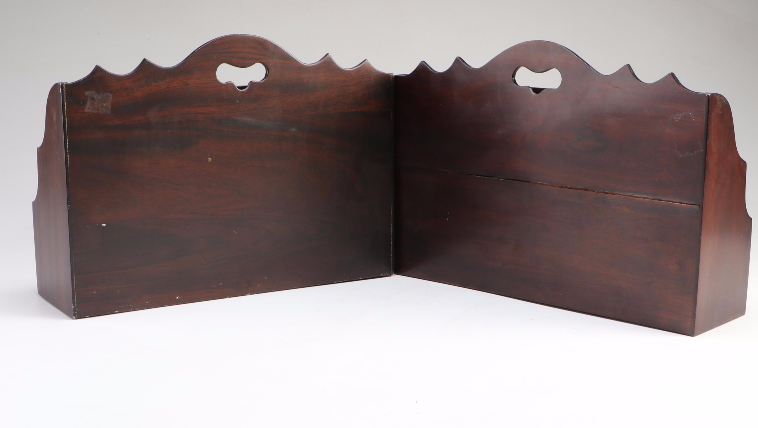 Pair of Victorian Style Wooden File Folders