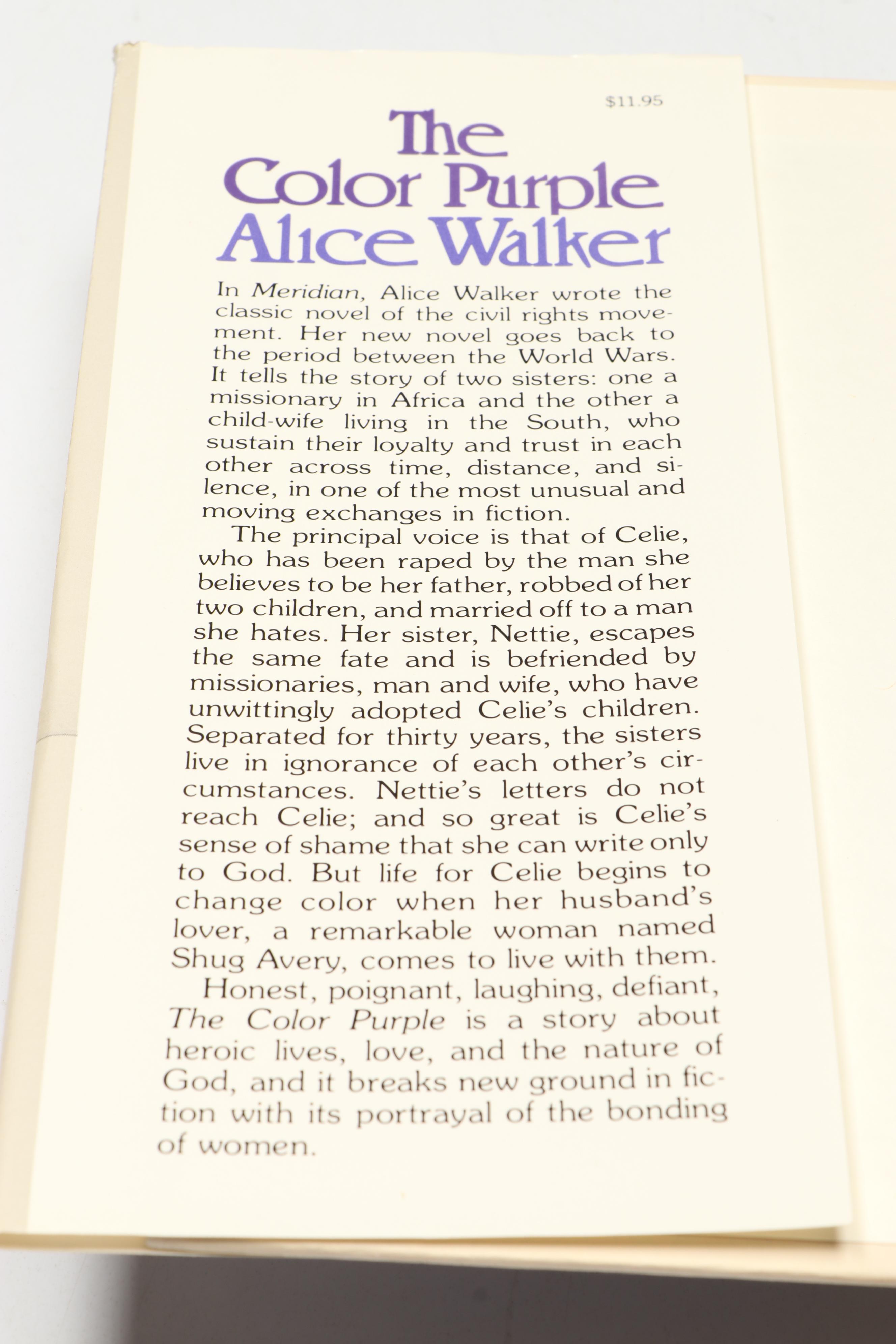 Second Printing "The Color Purple" by Alice Walker, 1982