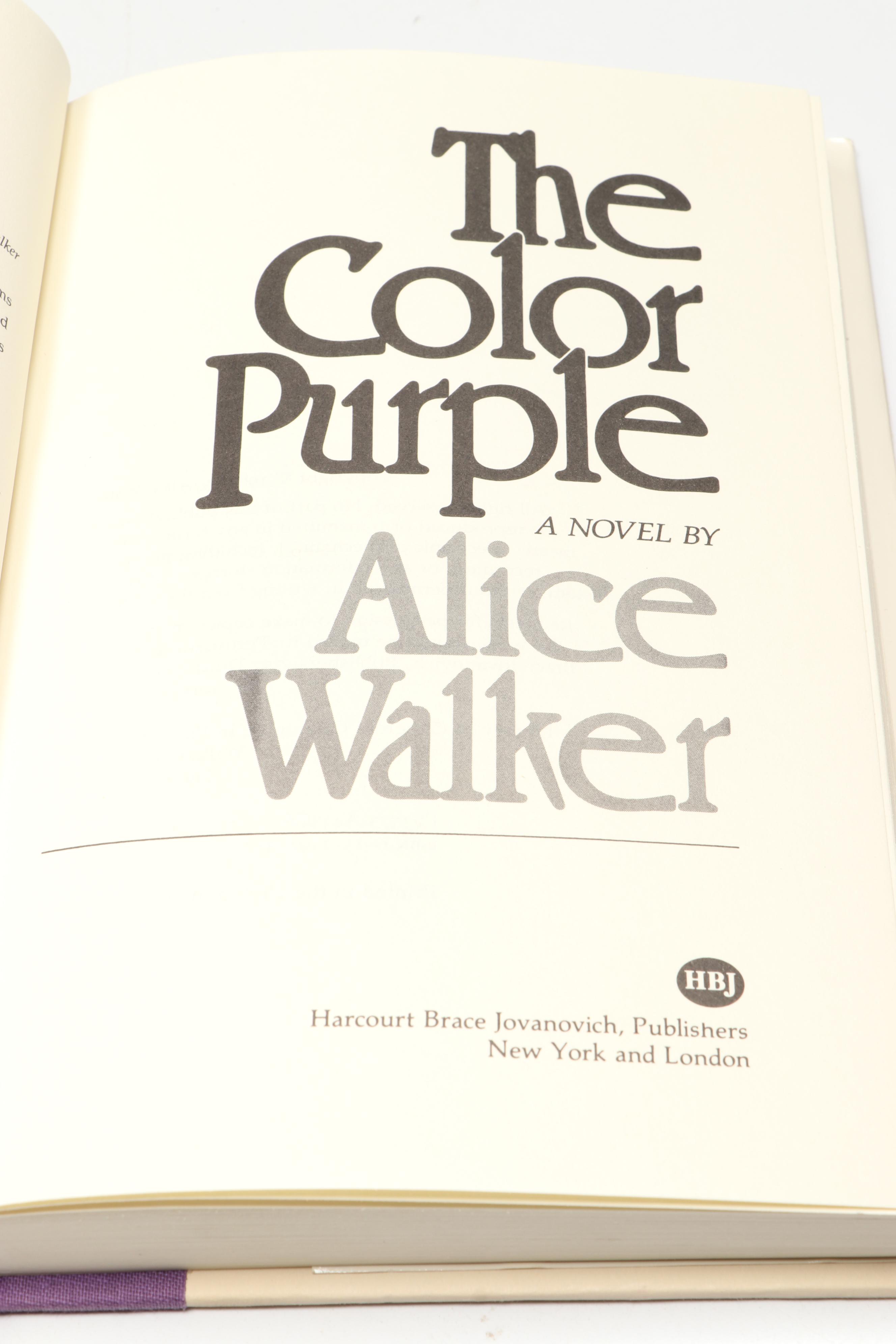 Second Printing "The Color Purple" by Alice Walker, 1982