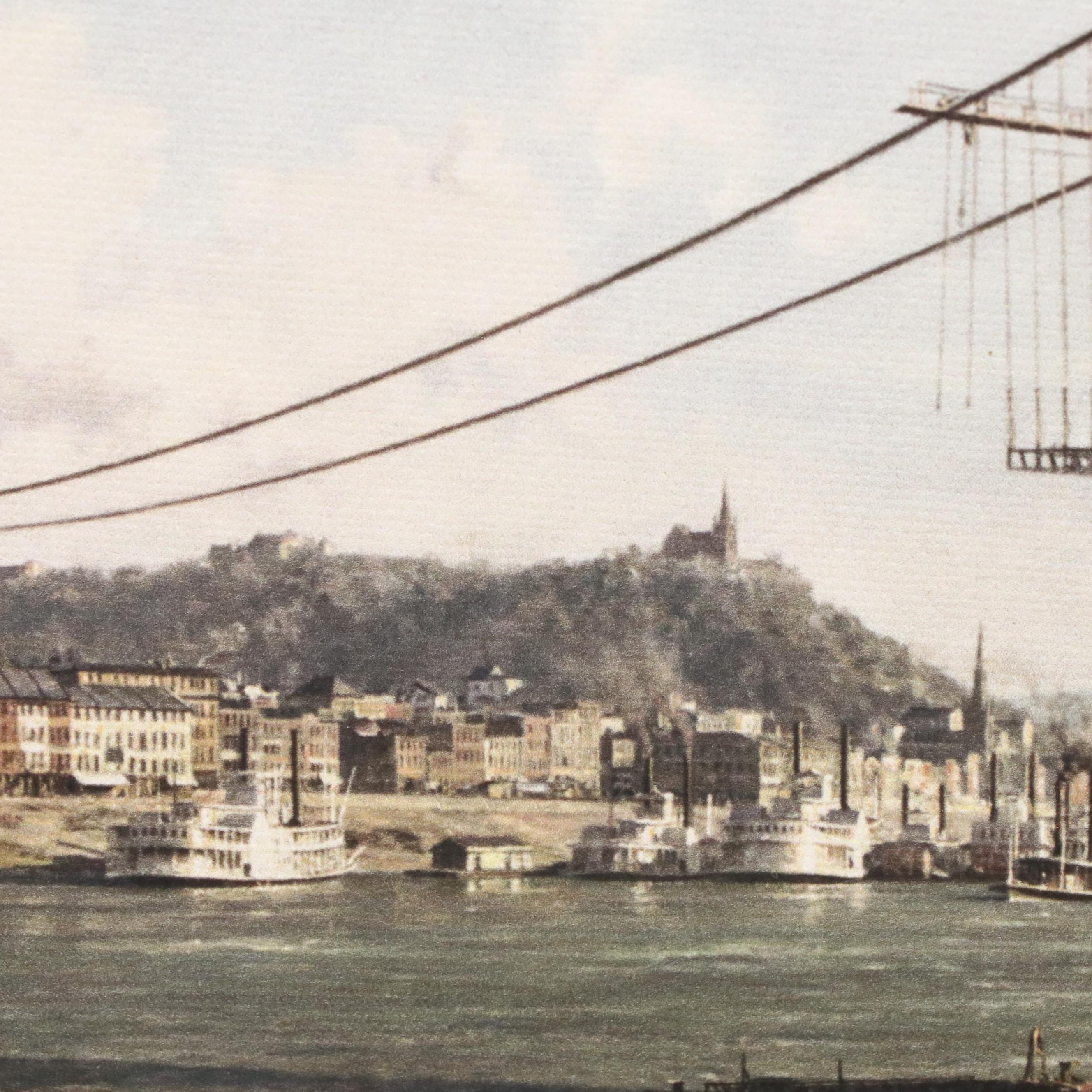 After John Stobart Digital Print on Canvas Historic View of Cincinnati