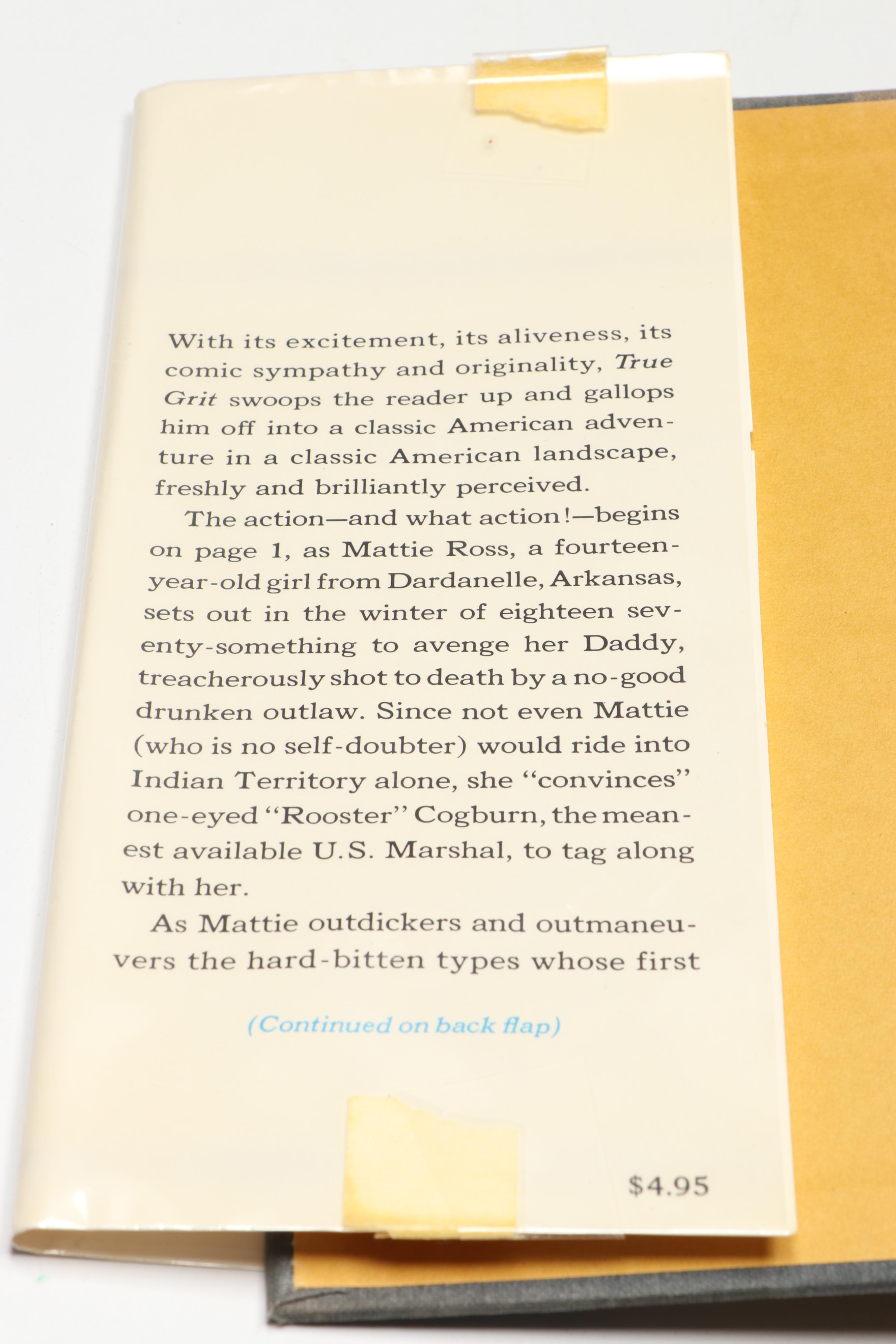 First Printing "True Grit" by Charles Portis, 1968