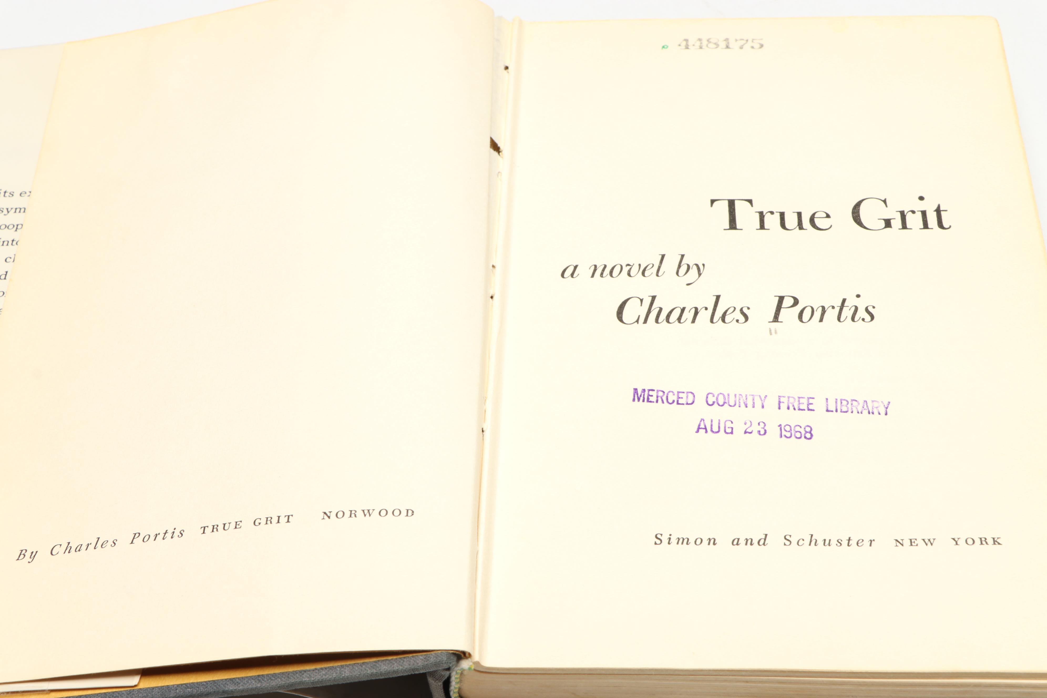 First Printing "True Grit" by Charles Portis, 1968