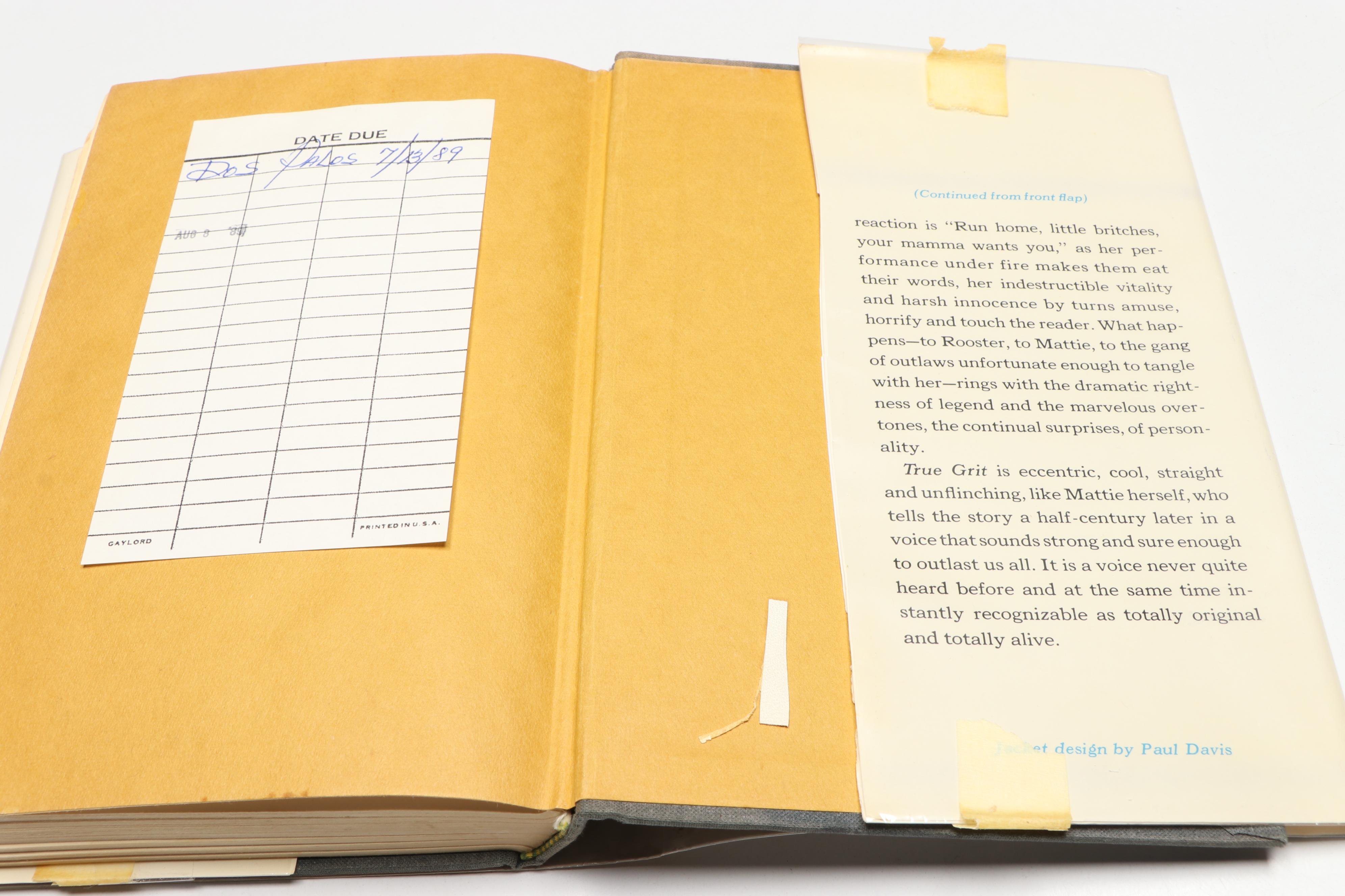 First Printing "True Grit" by Charles Portis, 1968