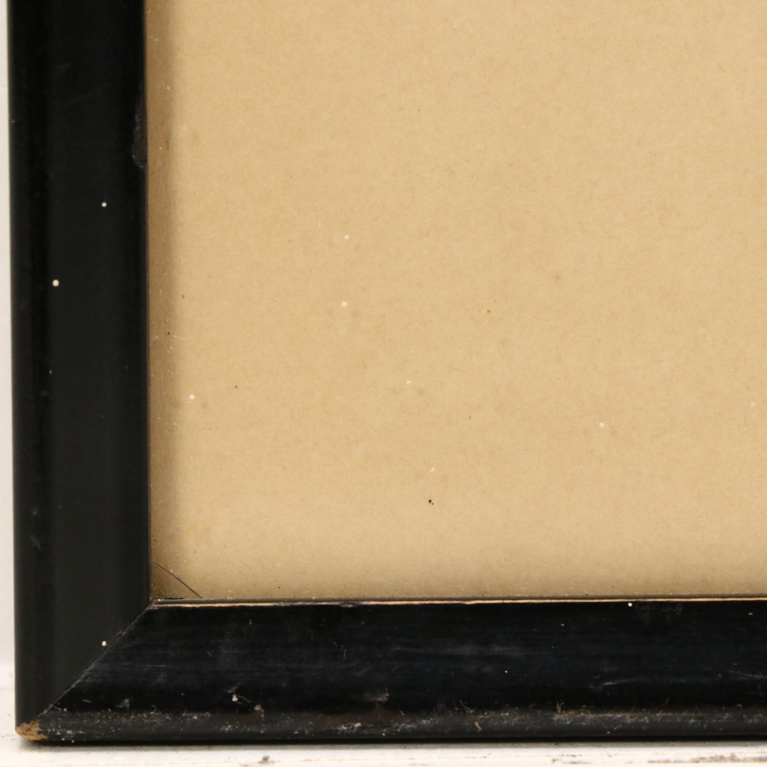 Ohara Koson Color Woodblock "Two Geese Flying in Snow," Early 20th Century