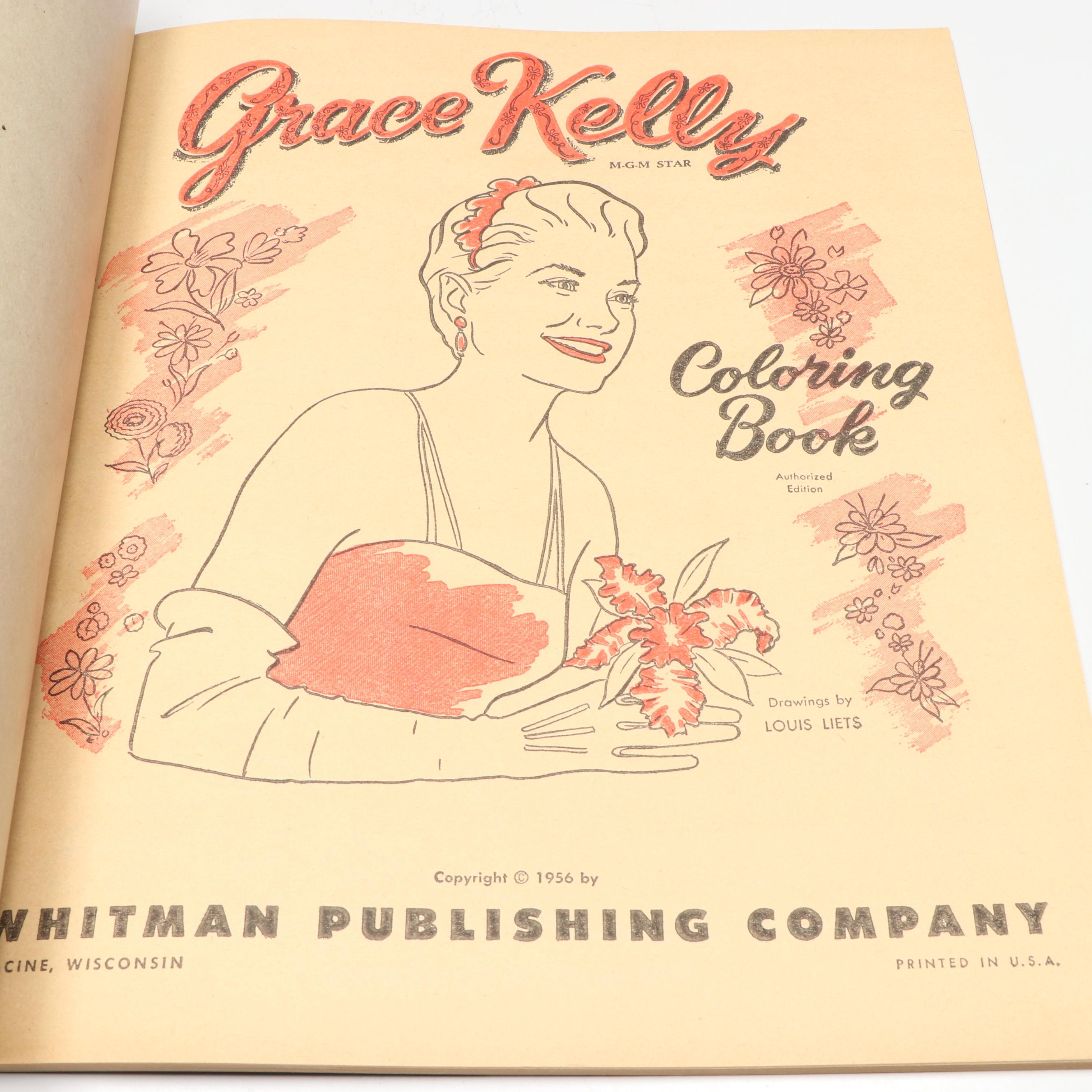 Authorized Edition "Grace Kelly" Coloring Book, 1956