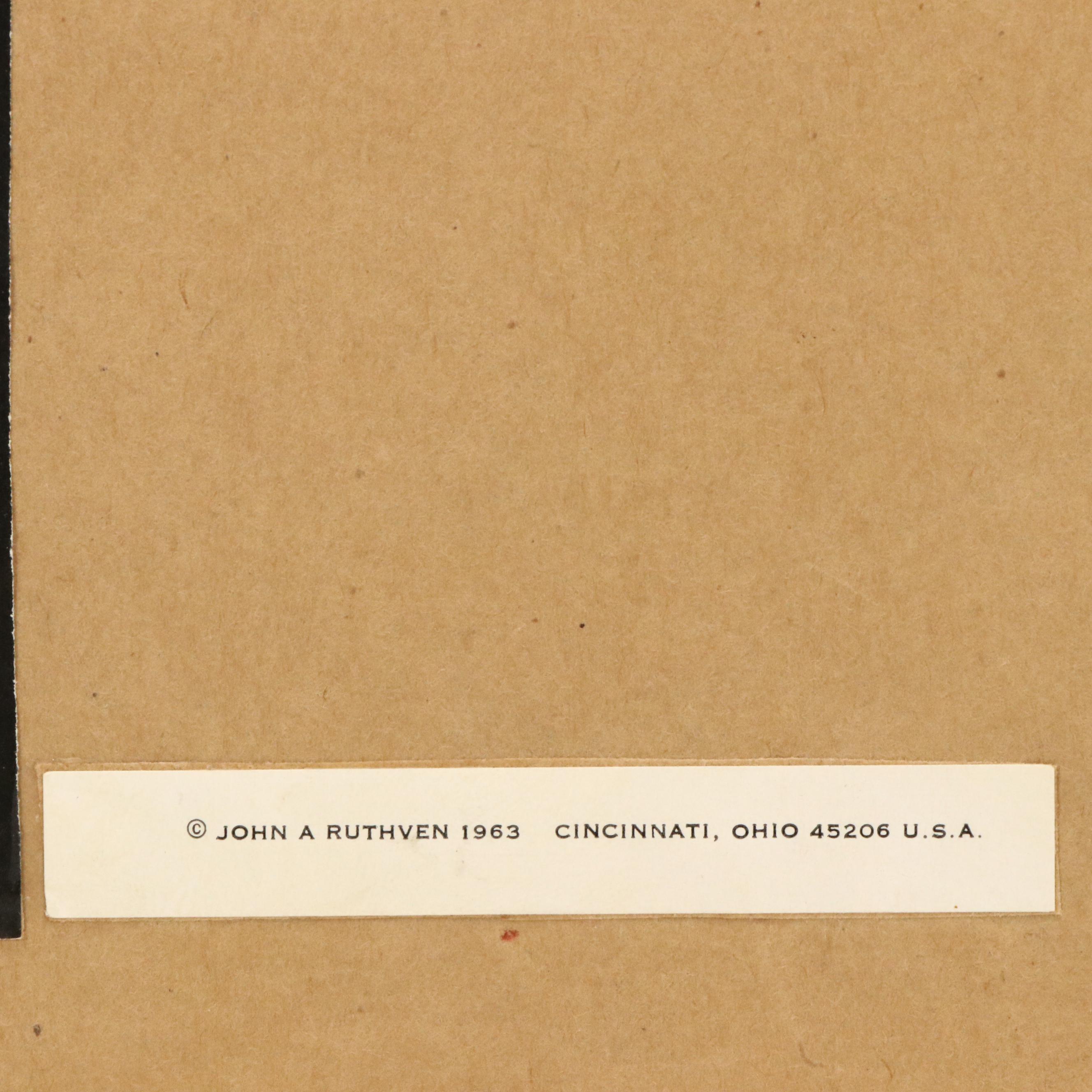 John A. Ruthven Watercolor "Surf Scoter, Male," 1963