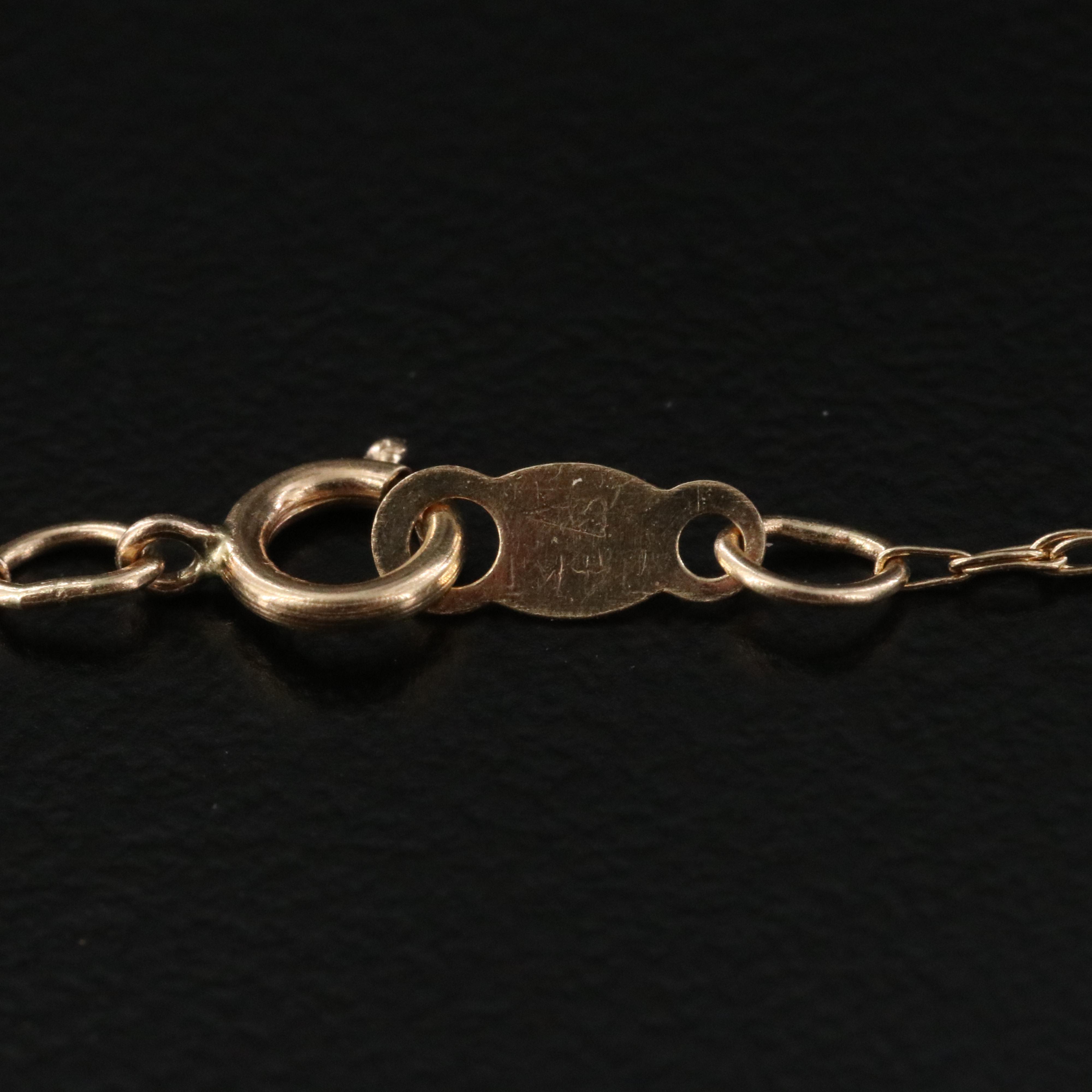 18K Cross Pendant on 14K Chain Necklace