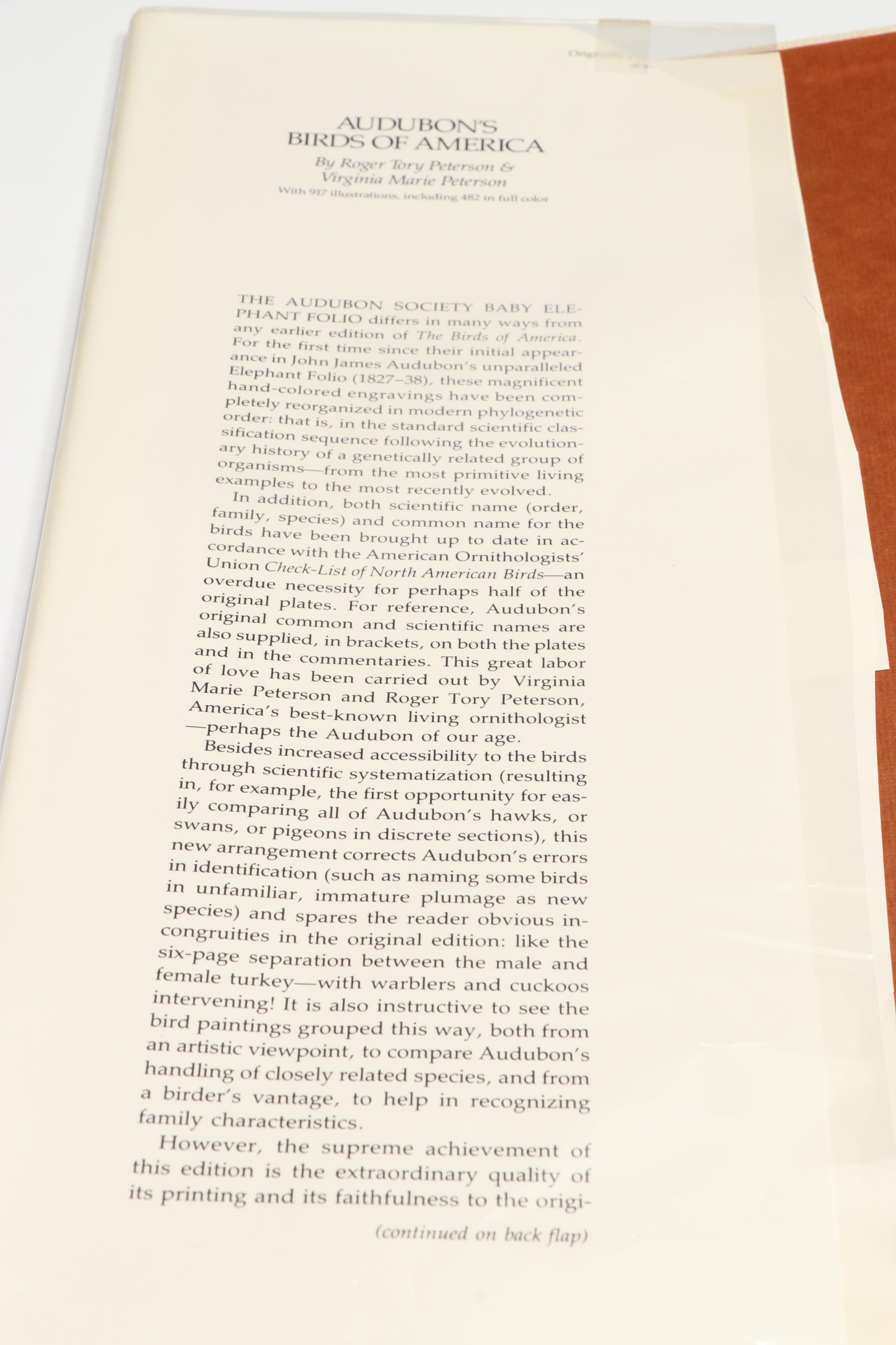 Baby Elephant Folio "Audubon's Birds of America" by the Petersons, 1985