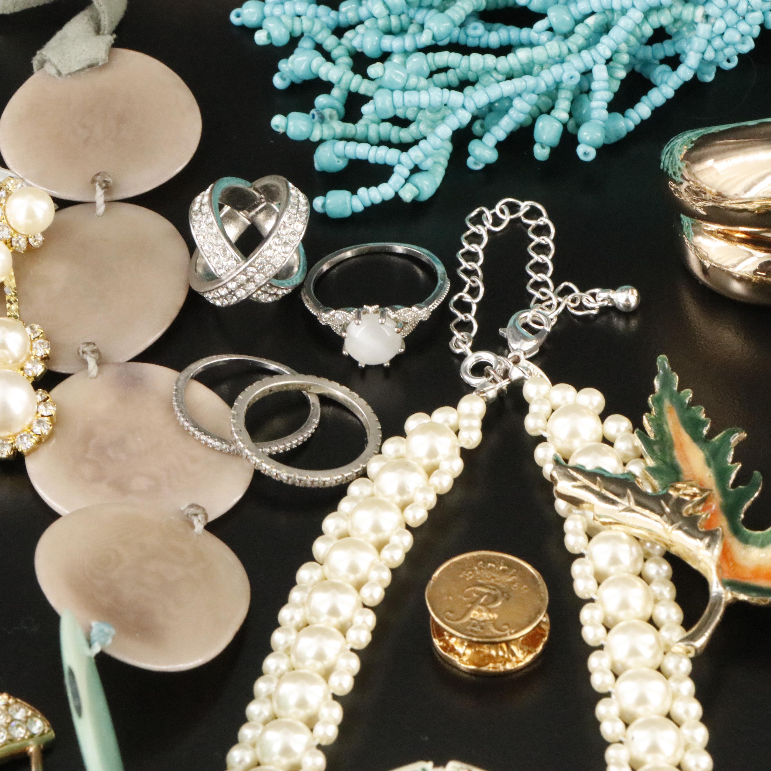 Vintage Costume Jewelry Collection Featuring Sterling