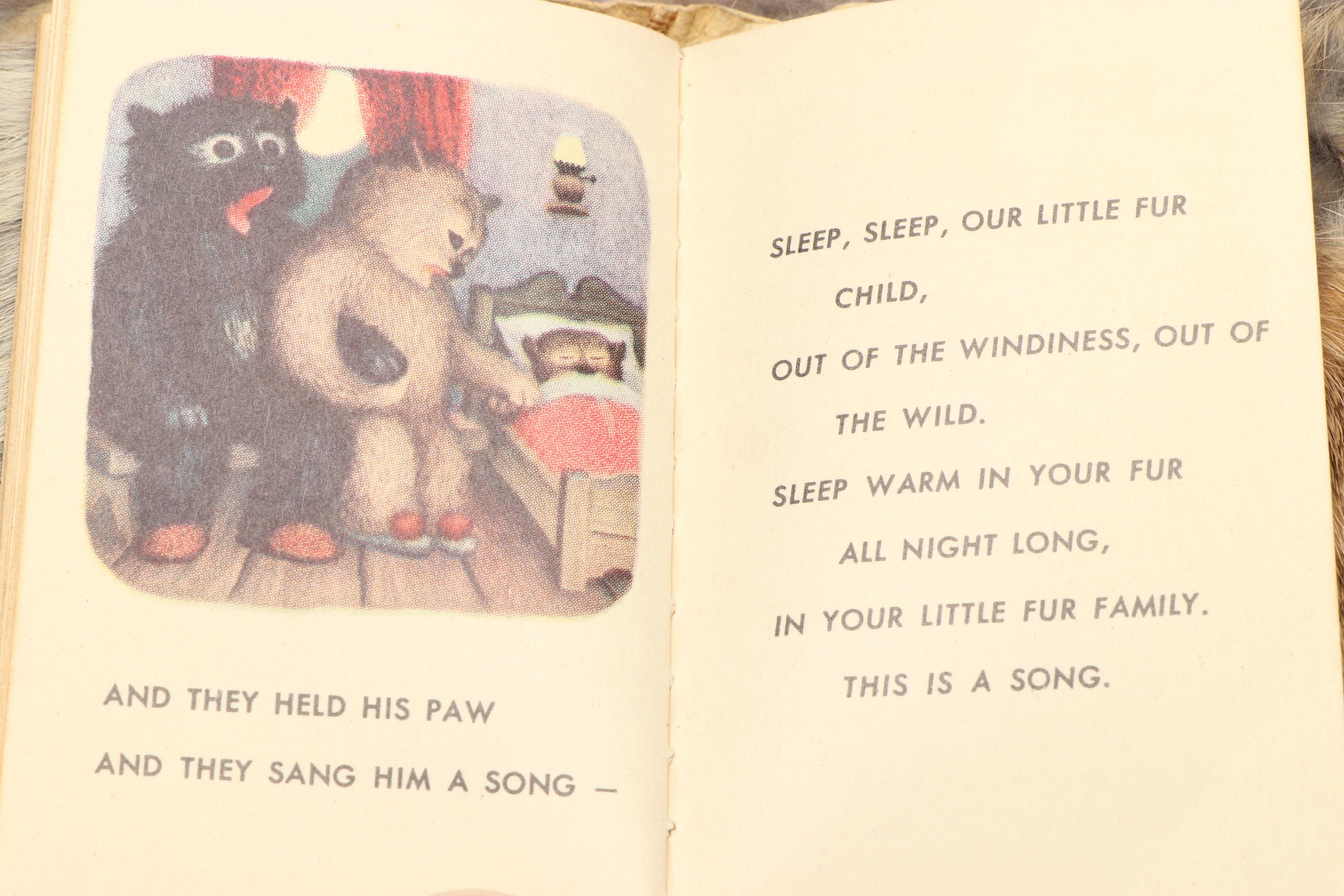 Rabbit Fur Bound First Edition "Little Fur Family" by Margaret Wise Brown, 1946