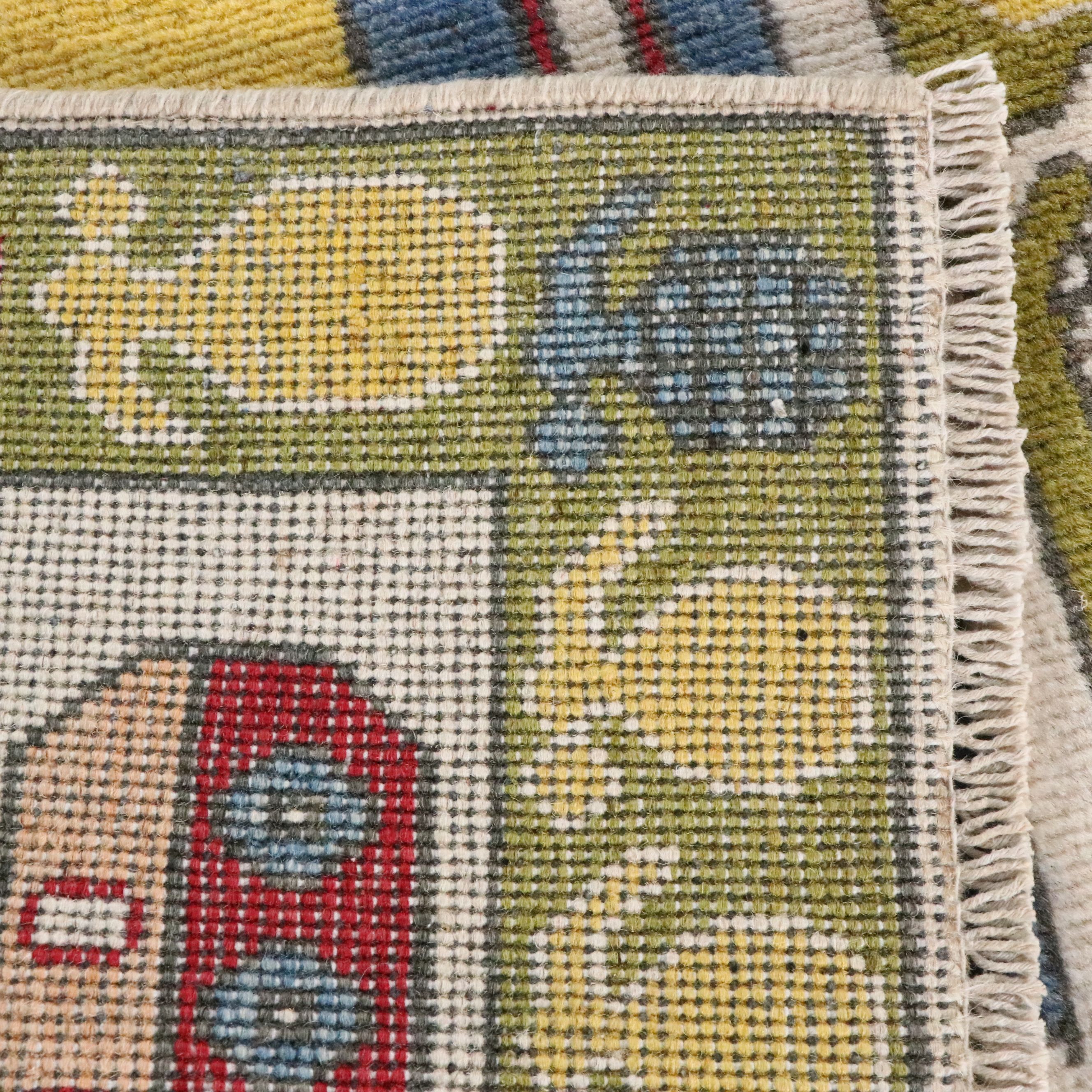 2'1 x 3'2 Hand-Knotted Afghan War Rug