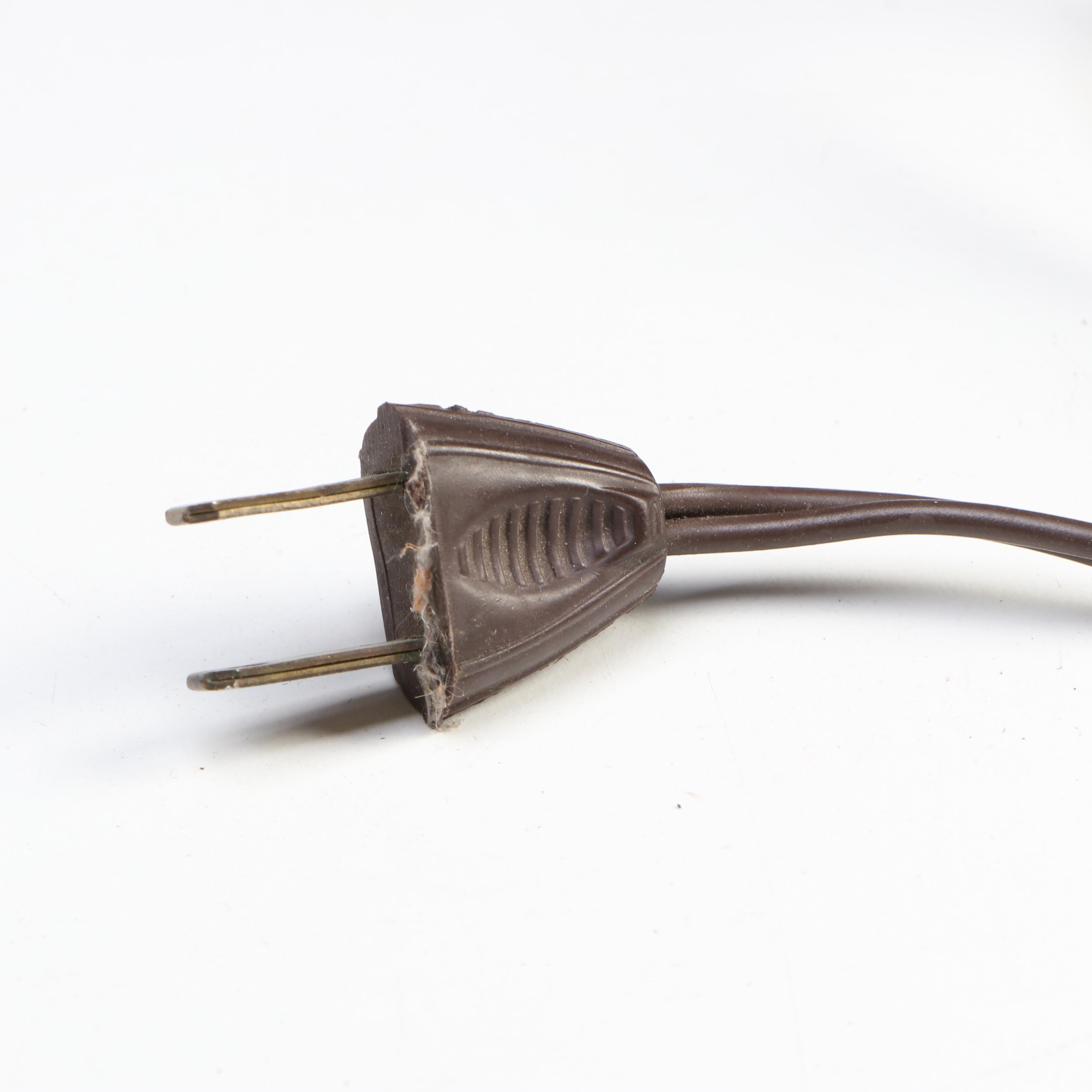 Bathing Elephant Figural Copper Alloy Table Lamp