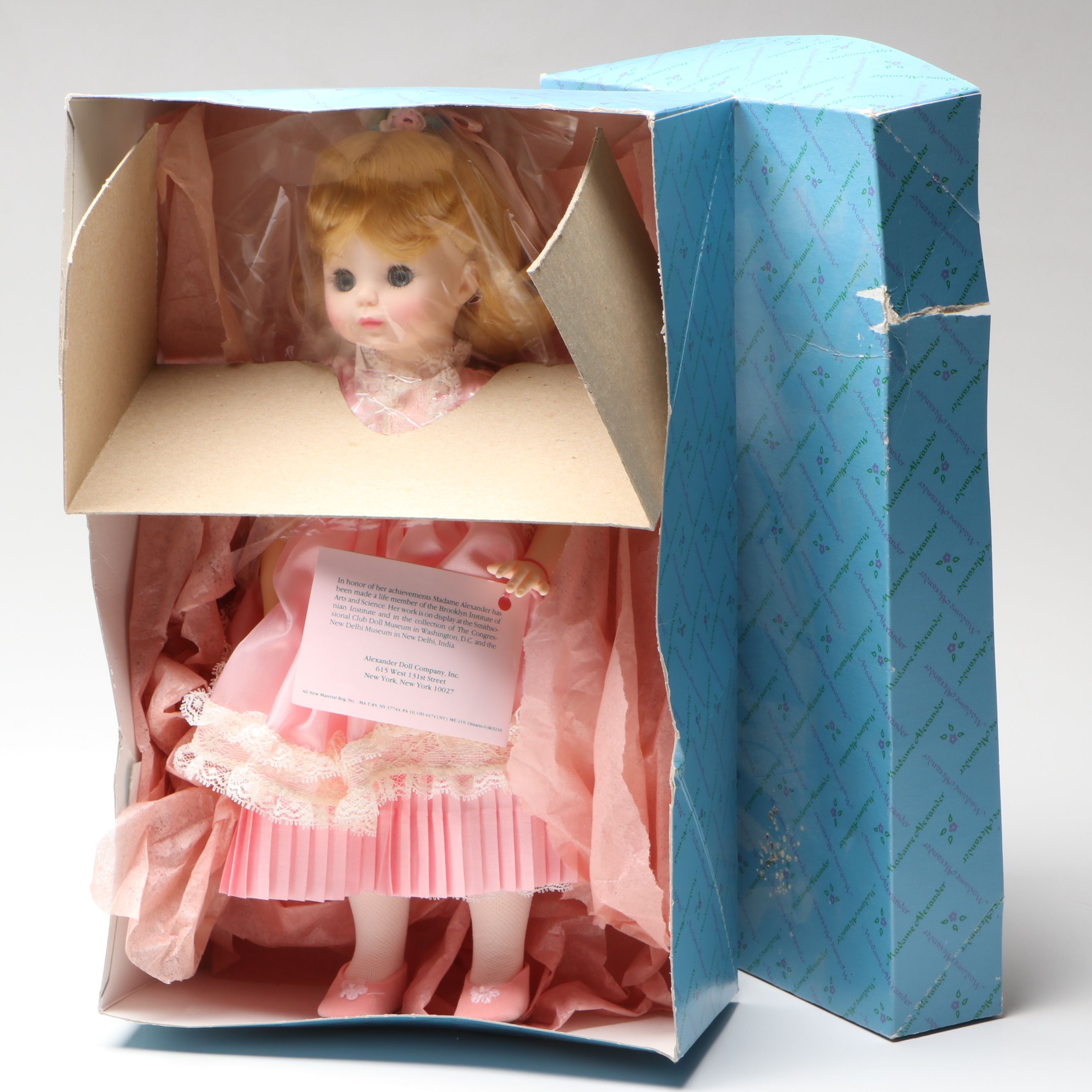 Effanbee "Caroline" with Madame Alexander Paper Dolls and "Rosey" Doll