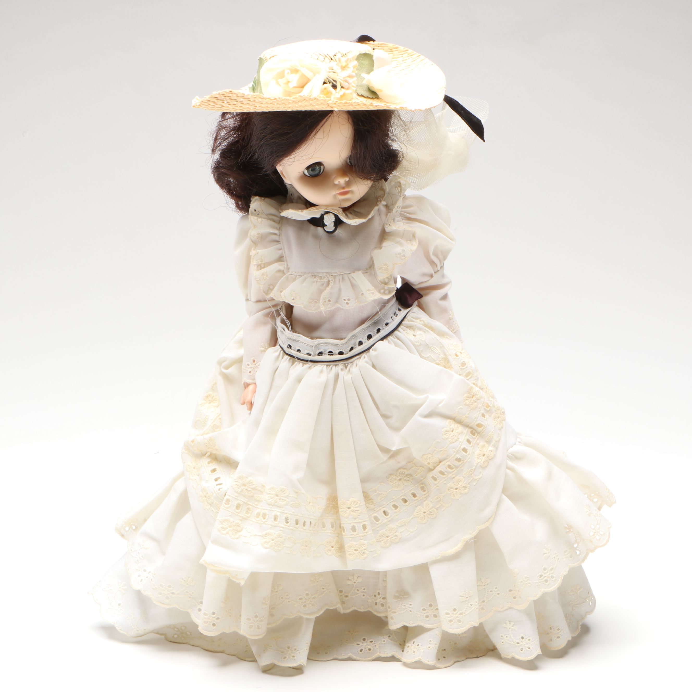 Effanbee "Caroline" with Madame Alexander Paper Dolls and "Rosey" Doll
