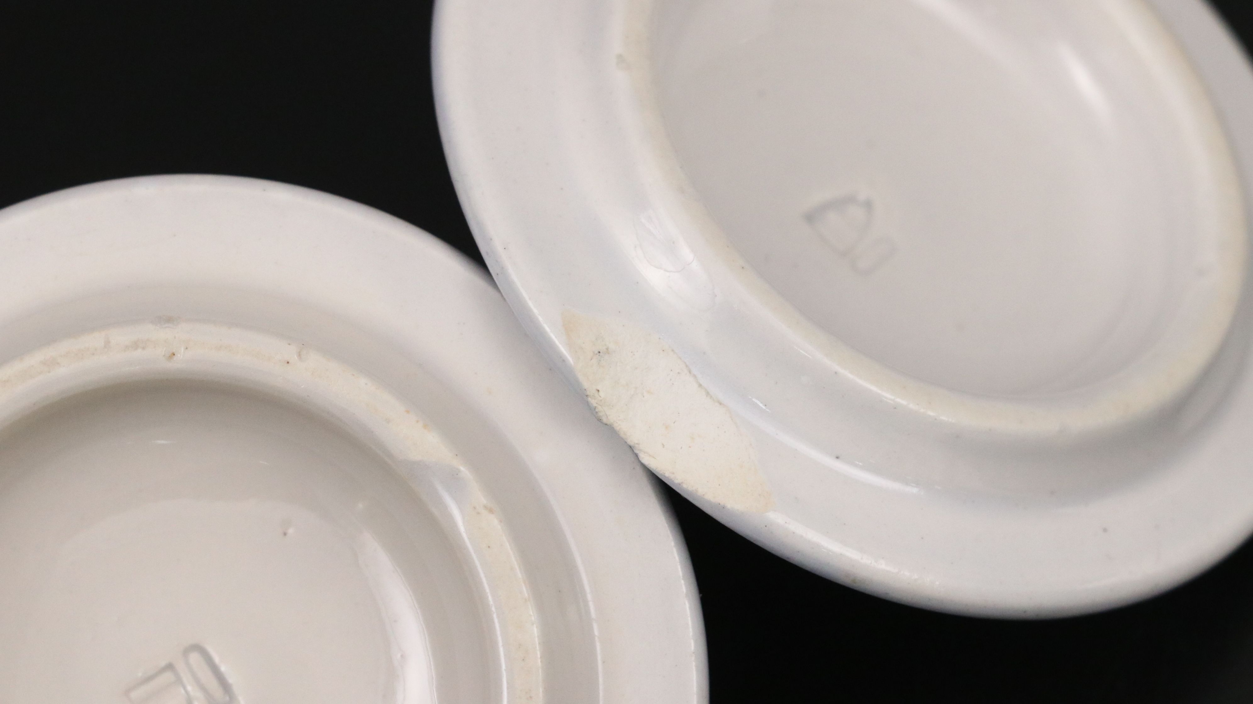 German Art Deco Style and Other Blue and White Ceramic Canisters