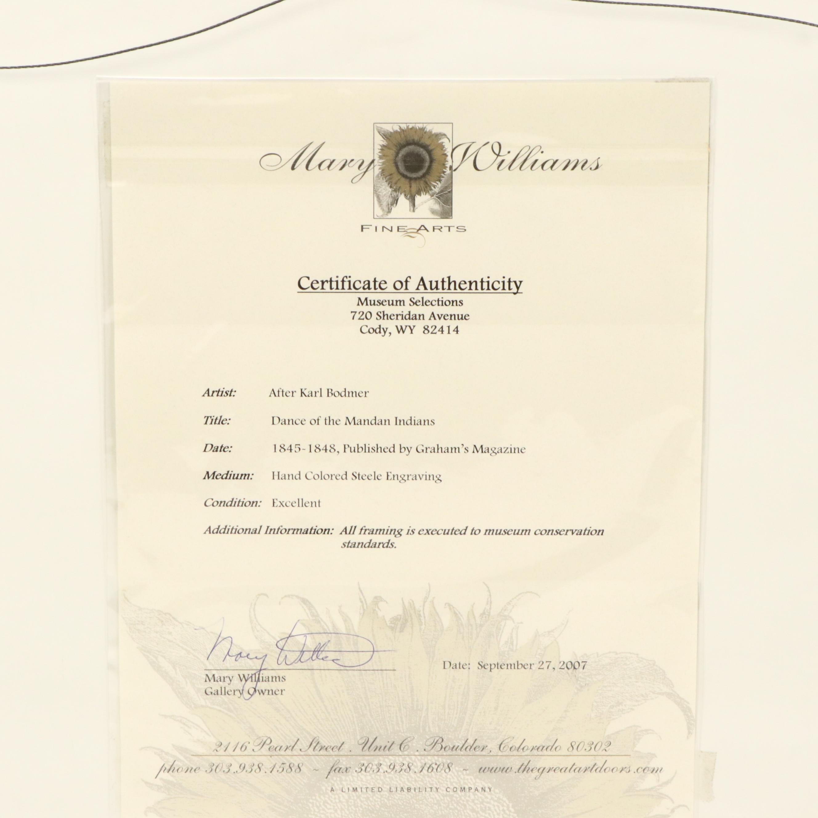 After Karl Bodmer Pair of Colored Engravings