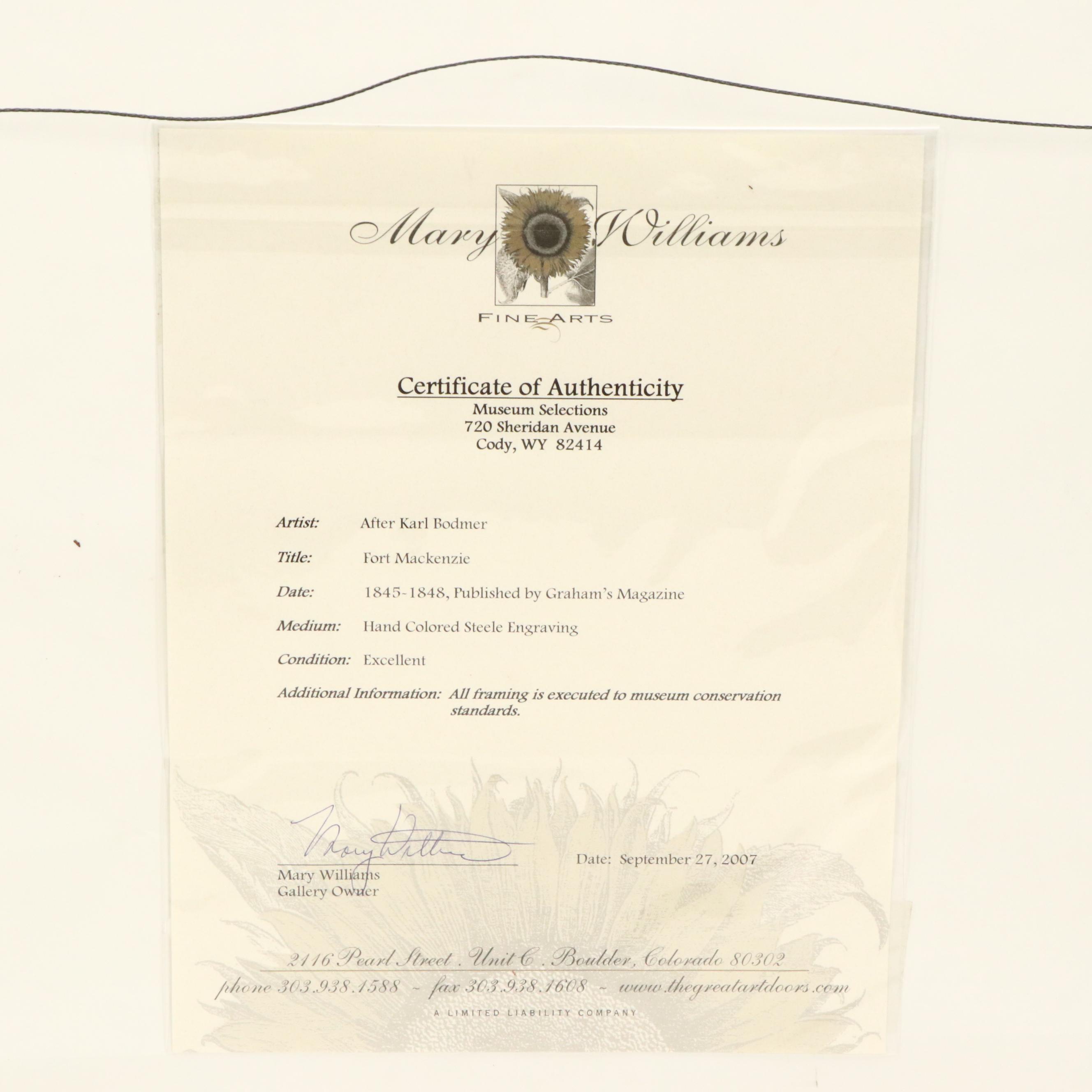 After Karl Bodmer Pair of Colored Engravings