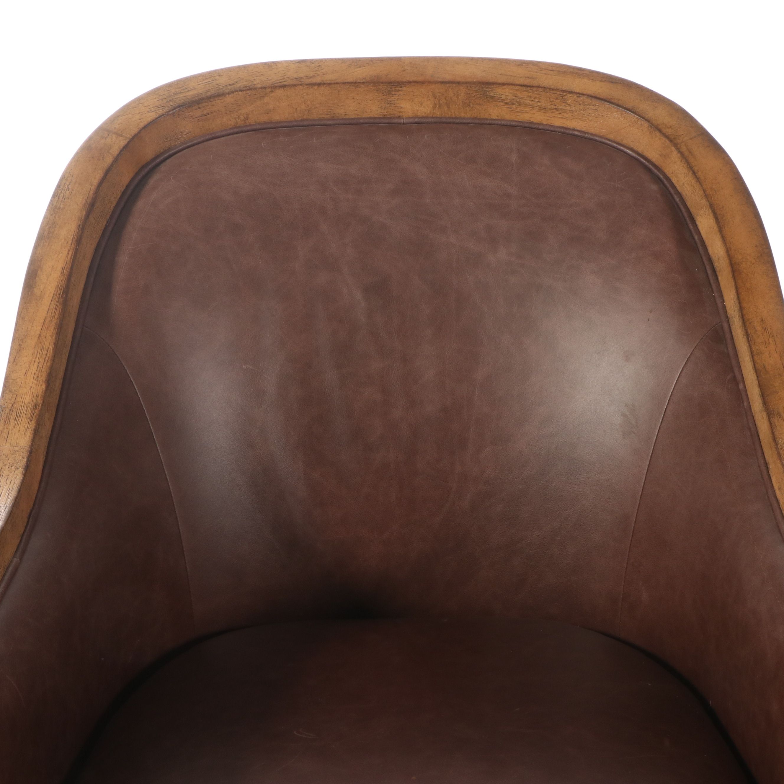 Arhaus Contemporary Leather Upholstered Lounge Chair
